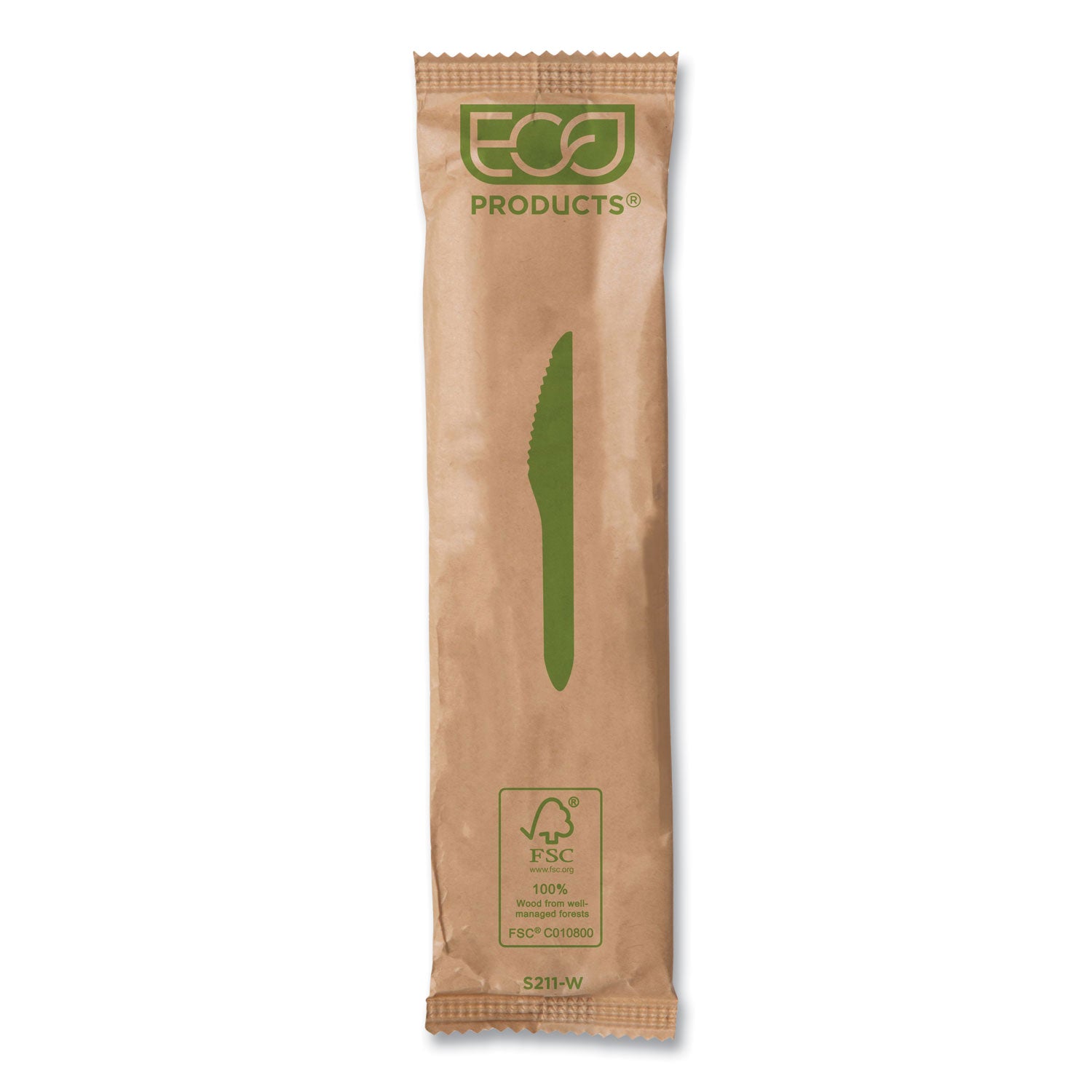 Eco-Products® Wood Cutlery, General Purpose Knife, Natural, 500/Carton