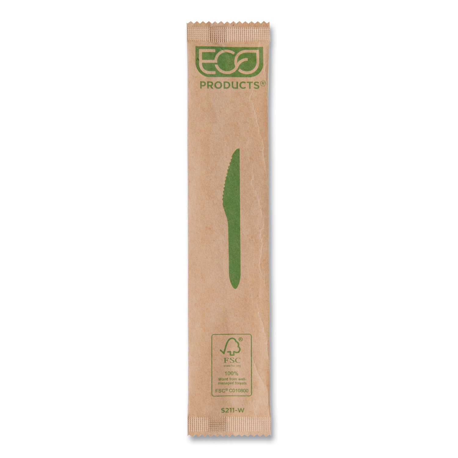 Eco-Products® Wood Cutlery, General Purpose Knife, Natural, 500/Carton