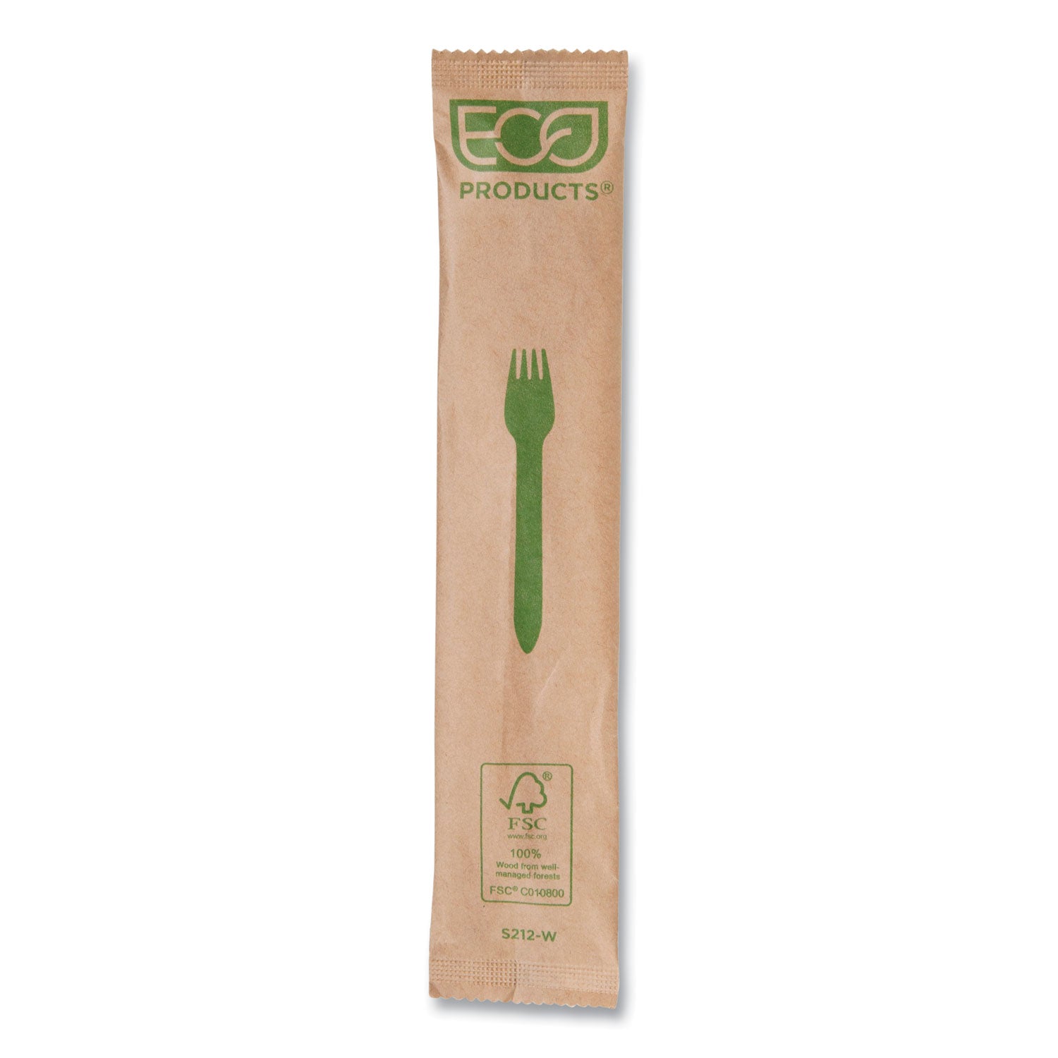 Eco-Products® Wood Cutlery, General Purpose Fork, Natural, 500/Carton