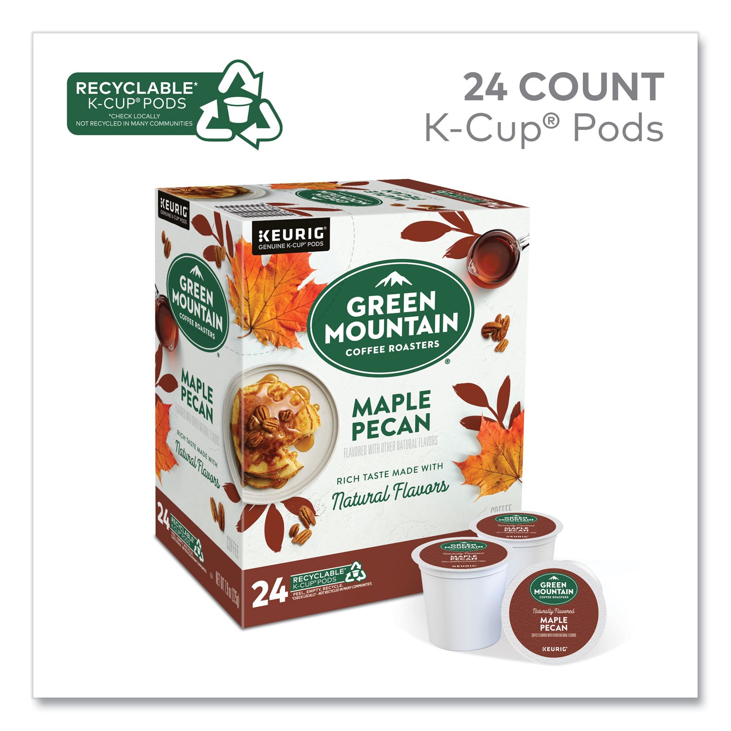 Green Mountain Coffee® K-Cup Pods, Maple Pecan, 24/box