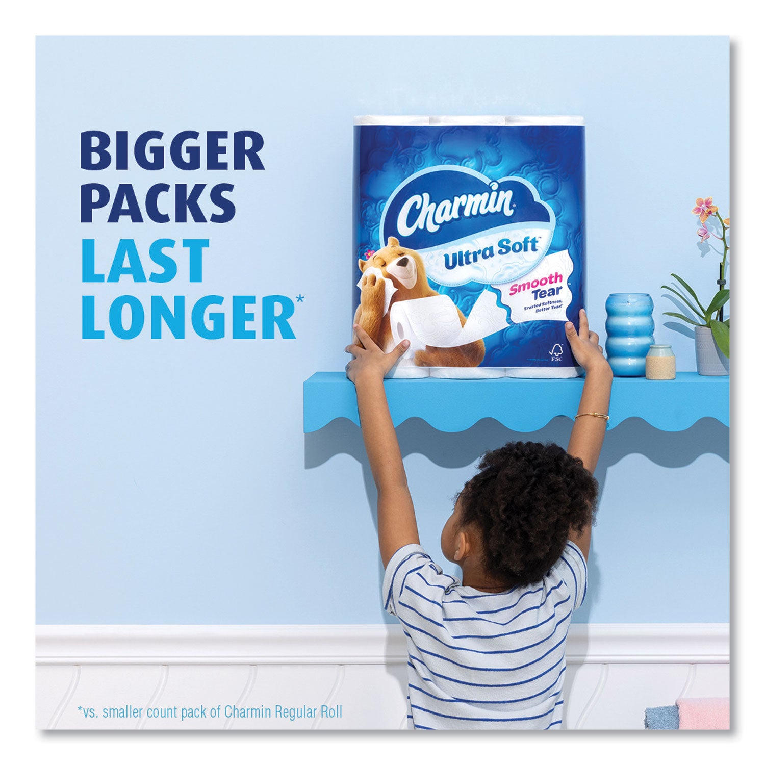 Charmin® Ultra Soft Bathroom Tissue, Mega Roll, Septic Safe, 2-Ply, White, 224 Sheets/Roll, 12 Rolls/Pack, 4 Packs/Carton