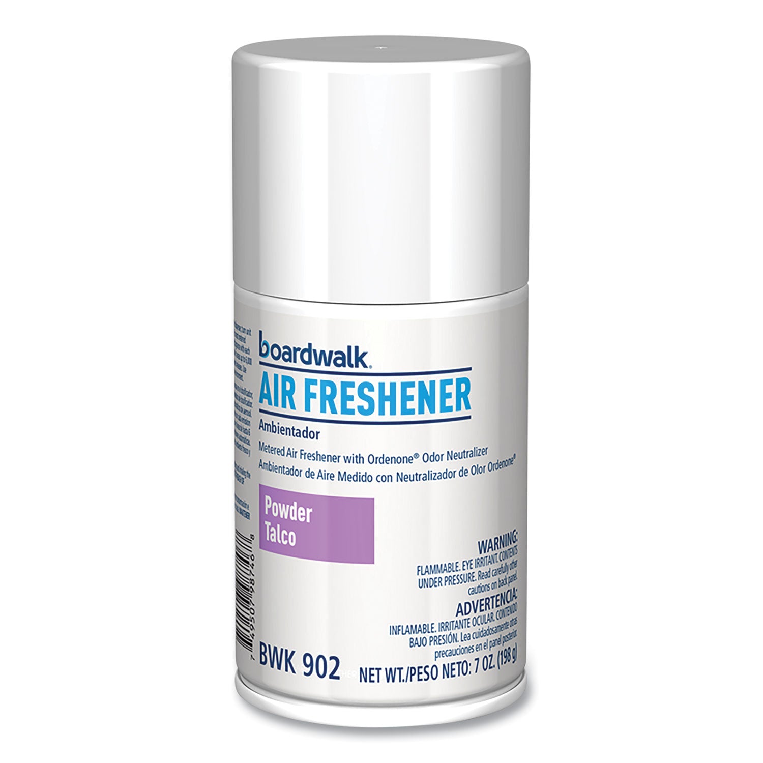 Boardwalk® Metered Air Freshener Refill, Powder Mist Scent, 7 oz Aerosol Spray, 12/Carton