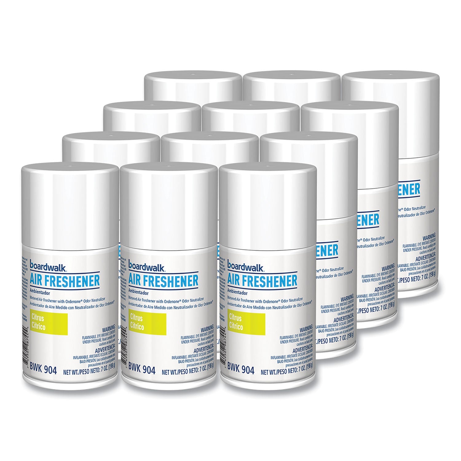 Boardwalk® Metered Air Freshener Refill, Citrus Sunrise Scent, 7 oz Aerosol Spray, 12/Carton