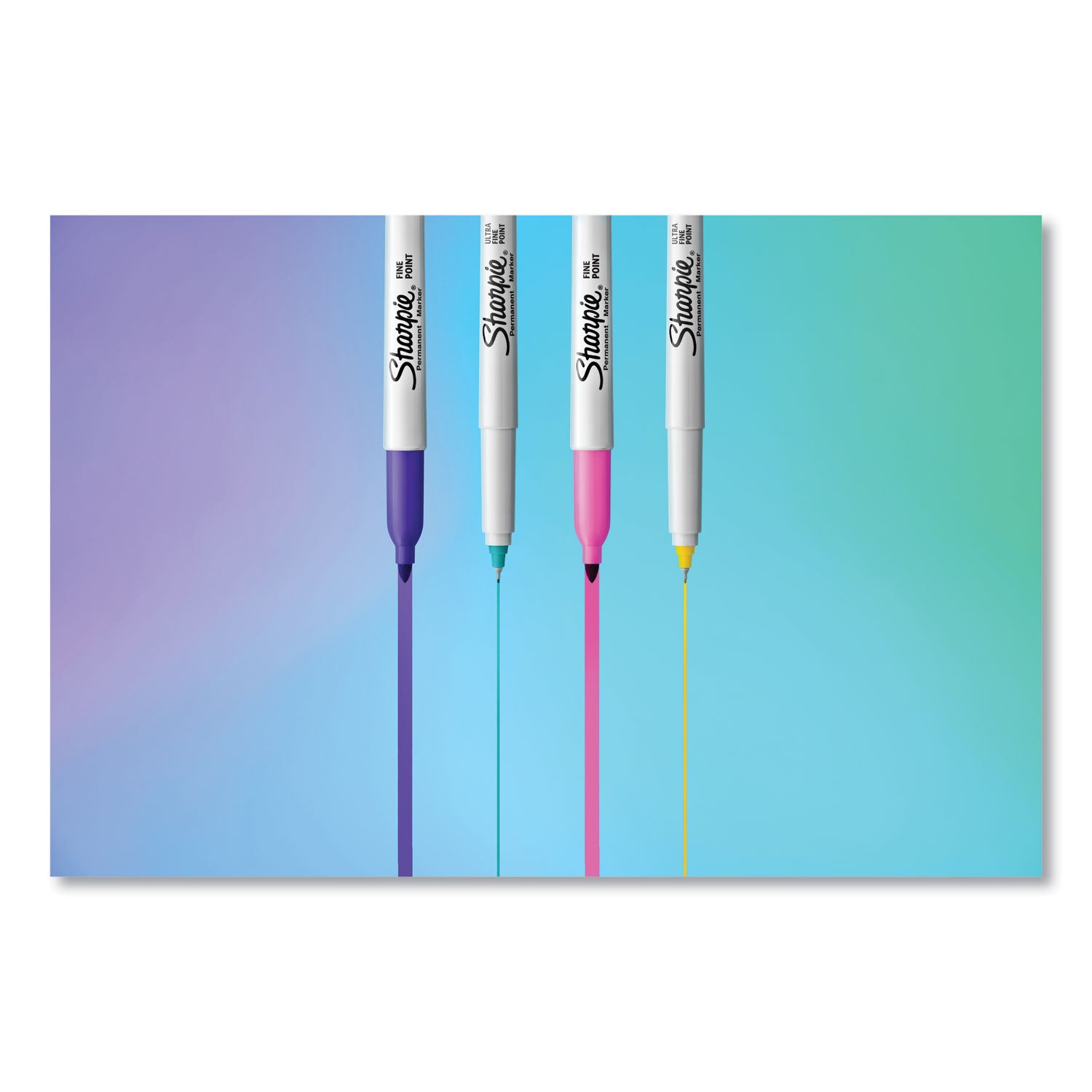 Sharpie® Fine Tip Permanent Marker, Fine Bullet Tip, Assorted 80s Glam Colors, 24/Pack