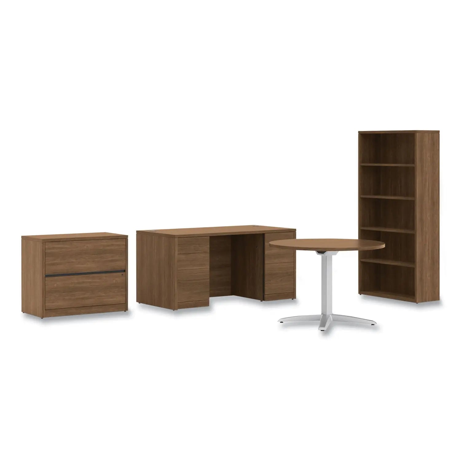 10500 Series Double Pedestal Desk with Full Pedestals, 60" x 30" x 29.5", Pinnacle HON® Flipcost