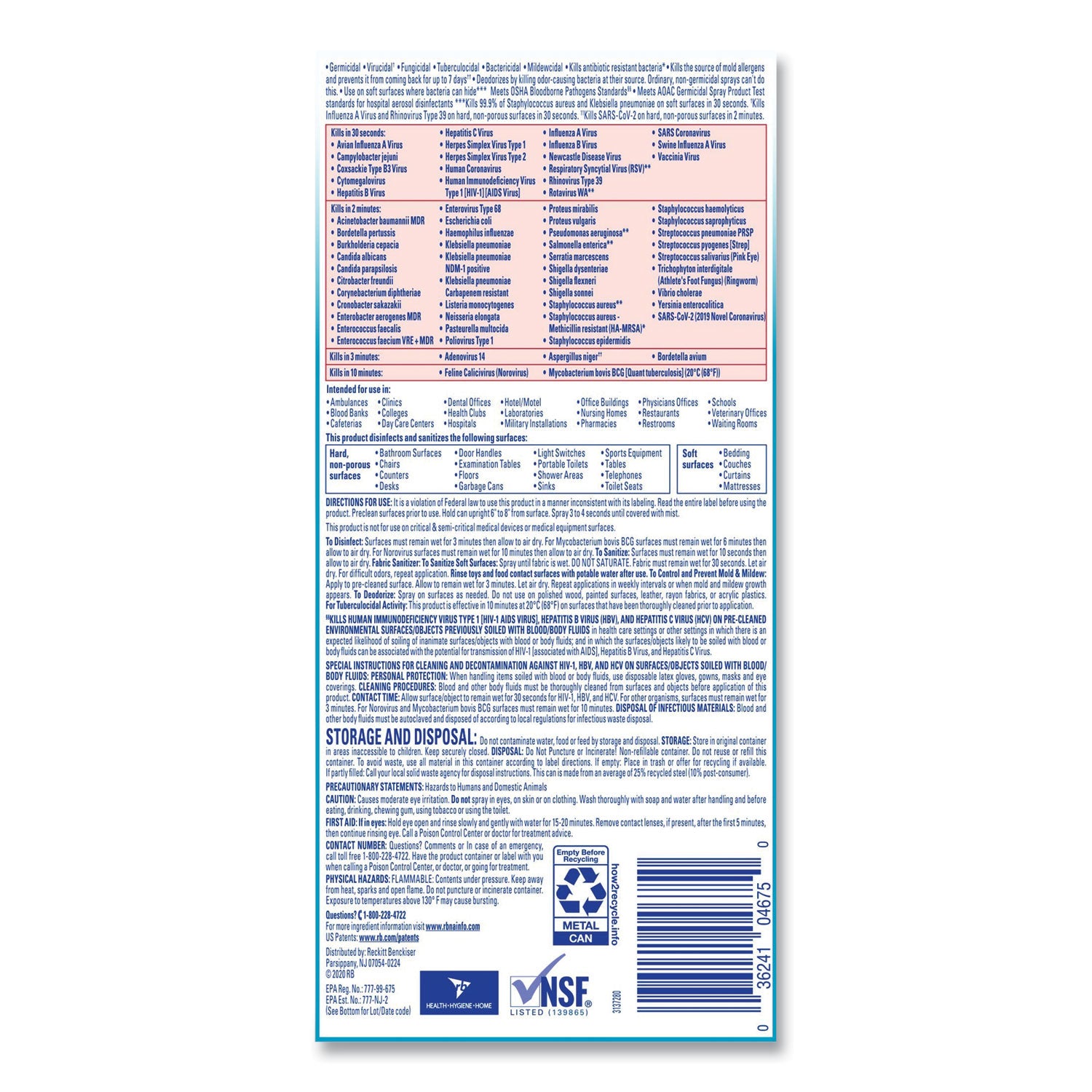 Professional LYSOL® Brand Disinfectant Spray, Fresh, 19 Oz Aerosol Spray