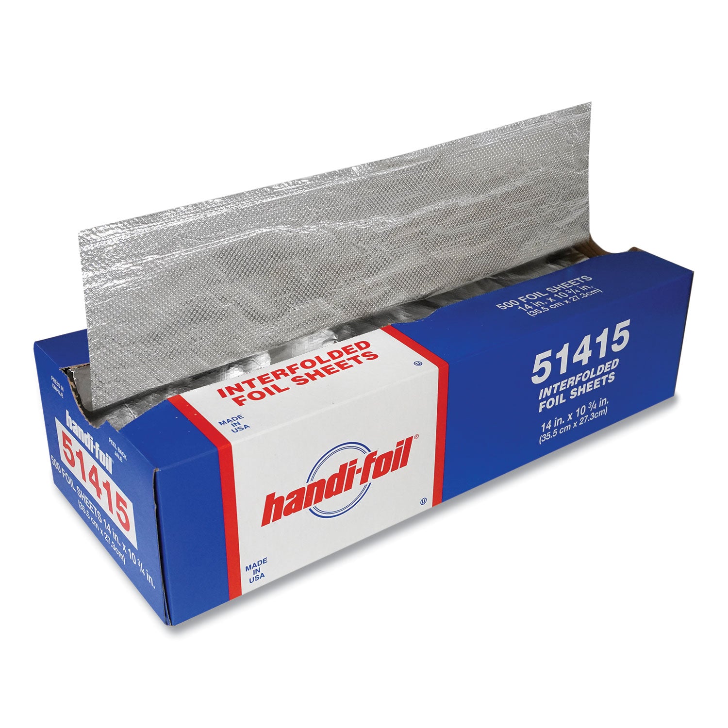 Interfolded Foil Sheets, 10.75 x 14, 500 Sheets/Box, 6 Boxes/Carton