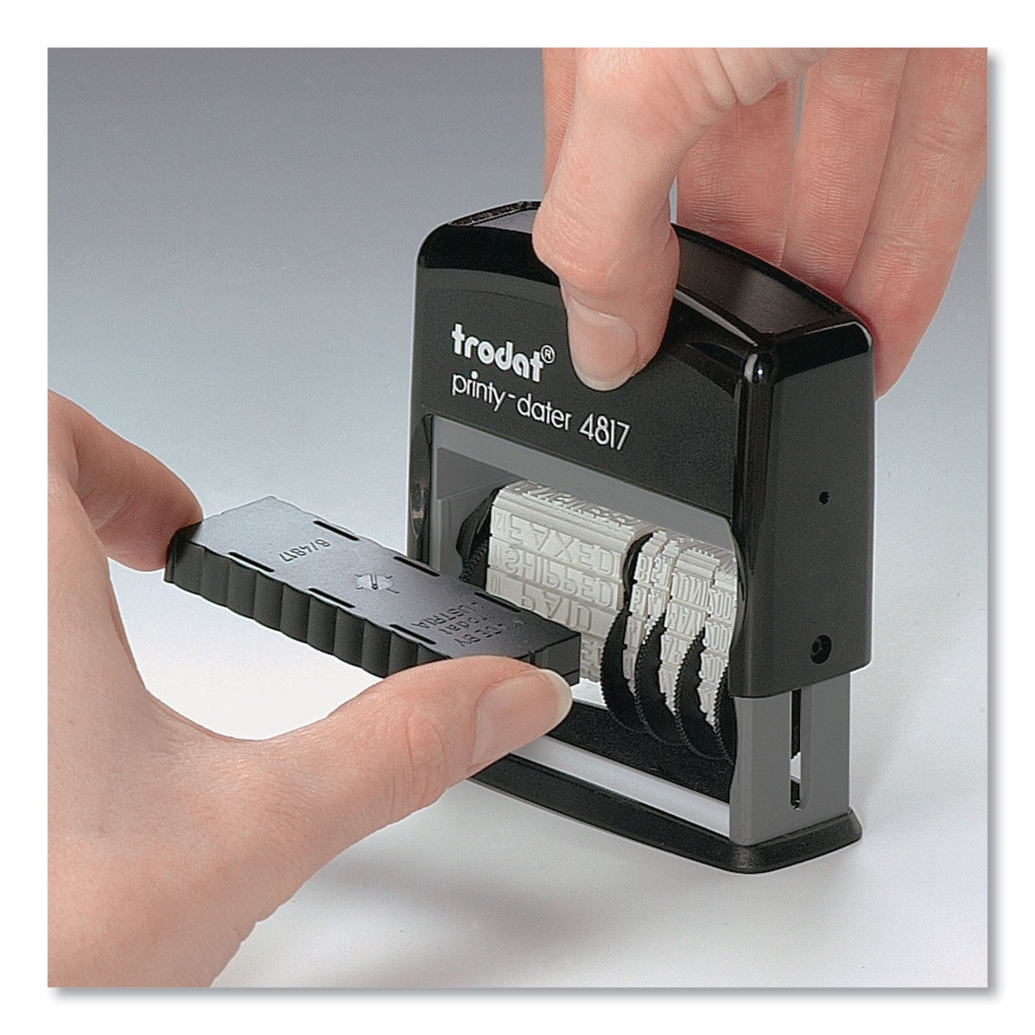 Trodat® E4817 Printy Replacement Pad for Trodat Self-Inking Stamps, 0.38" x 2", Black