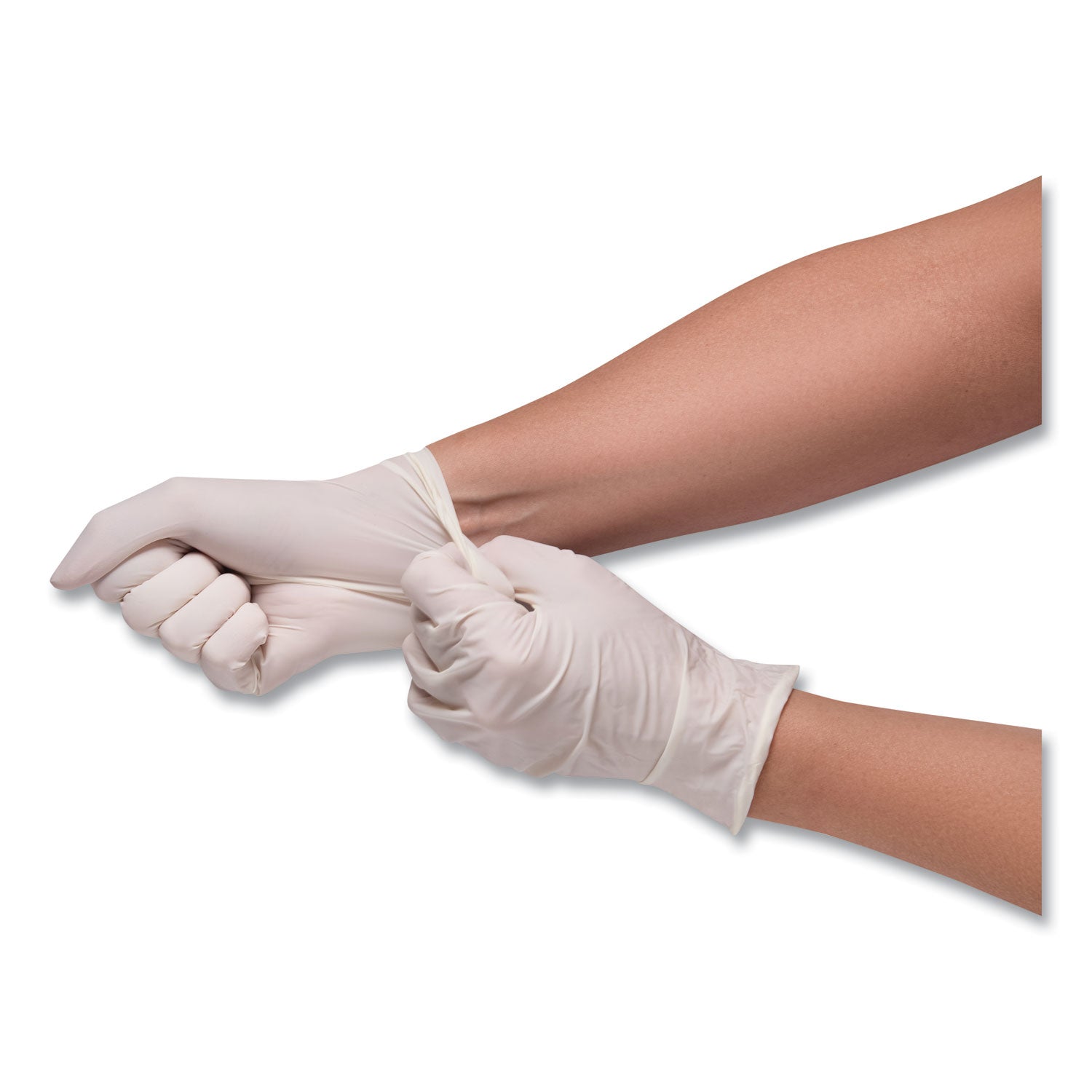 SemperCare® Stretch Vinyl Examination Gloves, Cream, Large, 100/Box