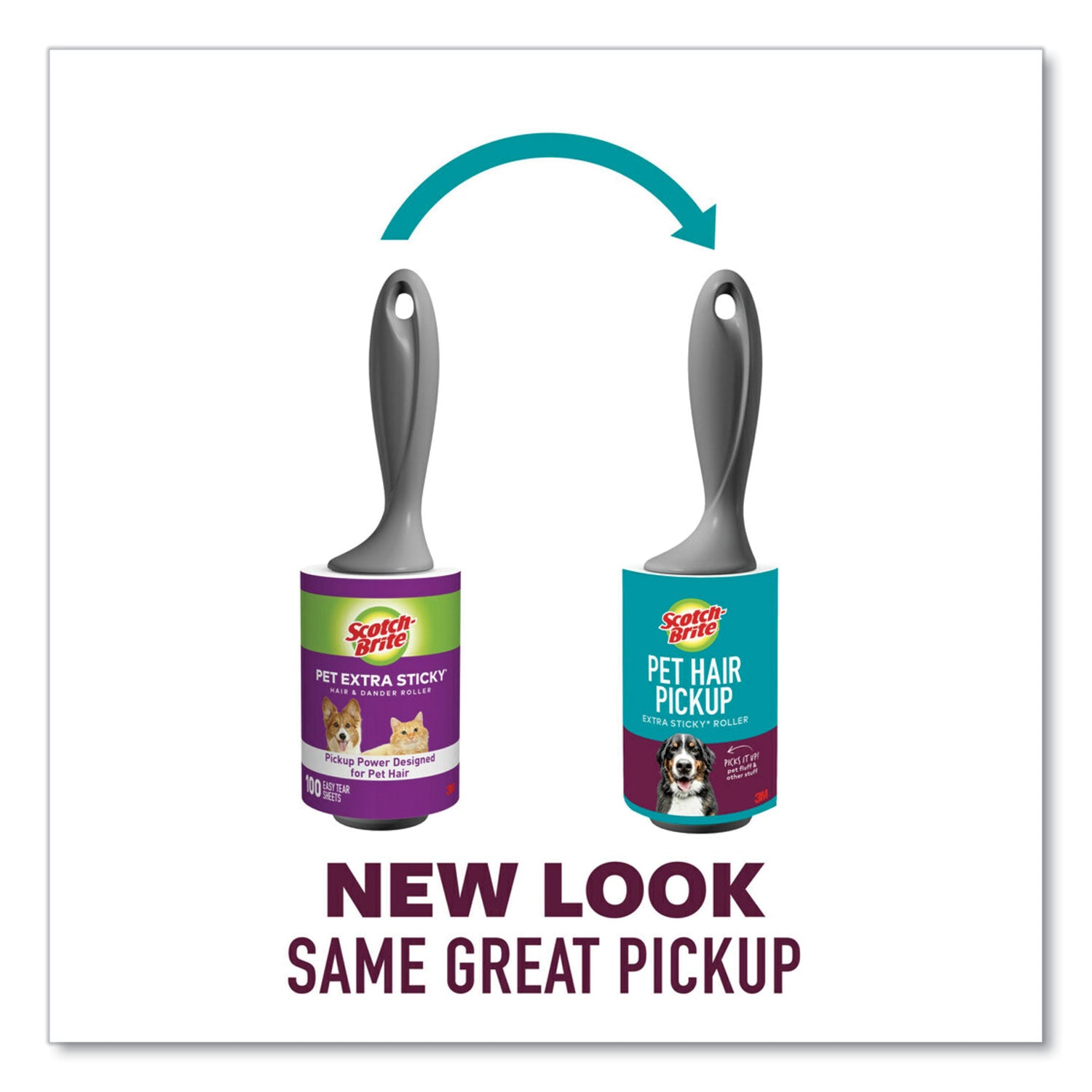 Scotch-Brite™ Pet Hair Pickup Lint Roller, 70 Sheets/Roll