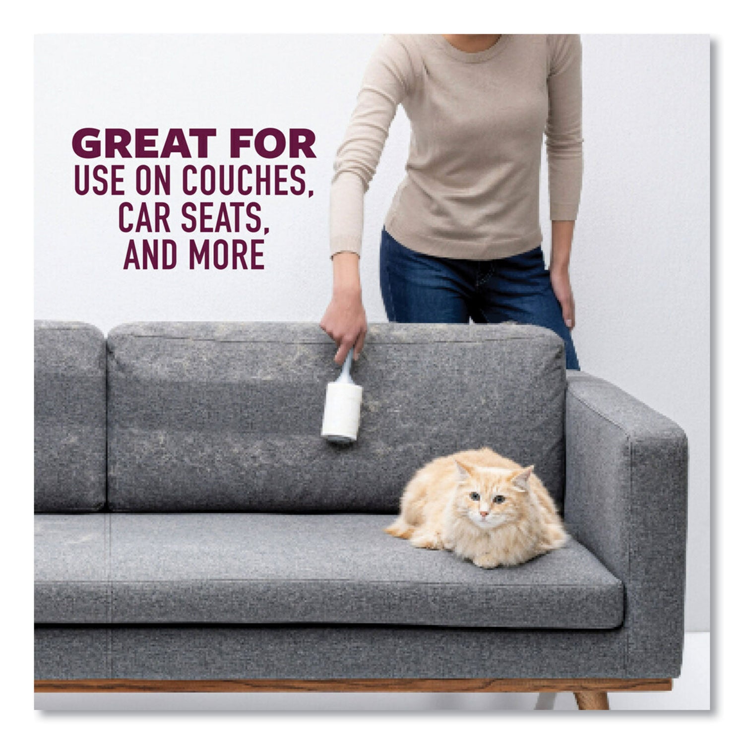 Scotch-Brite™ Pet Hair Pickup Lint Roller, 70 Sheets/Roll