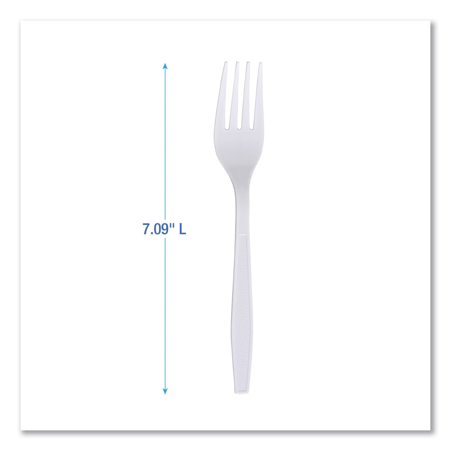 Boardwalk® Heavyweight Wrapped Polypropylene Cutlery, Fork, Plastic, White, 1,000/Carton