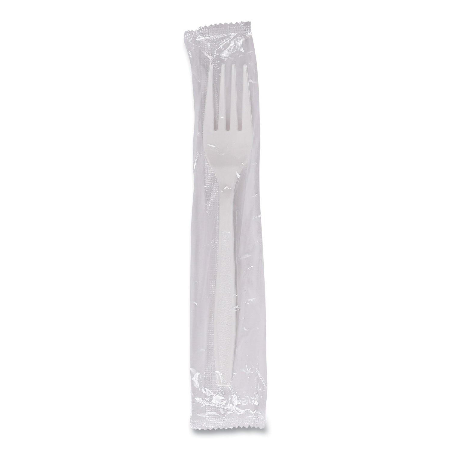 Boardwalk® Heavyweight Wrapped Polypropylene Cutlery, Fork, Plastic, White, 1,000/Carton