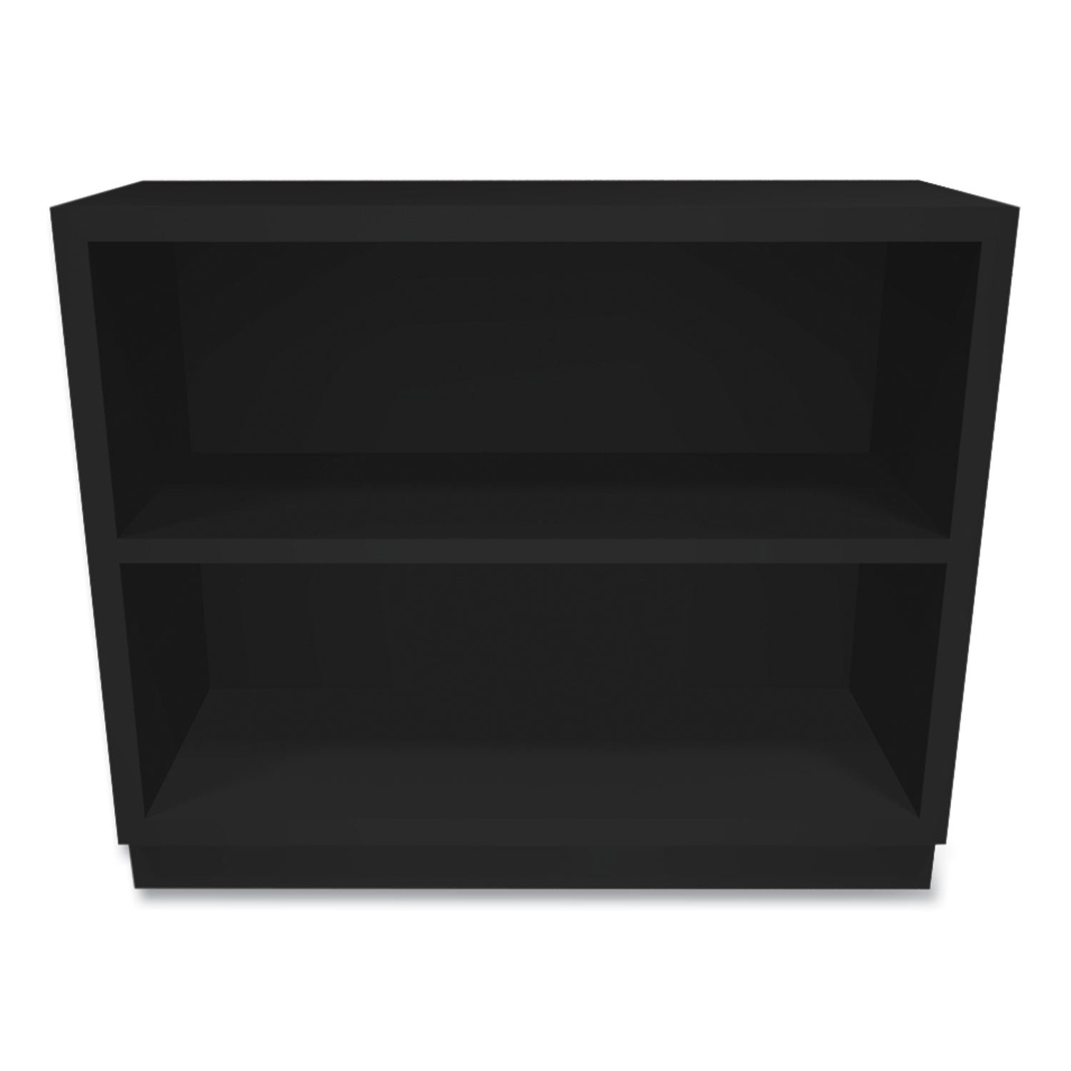 HON® Metal Bookcase, Two-Shelf, 34.5w x 12.63d x 29h, Black