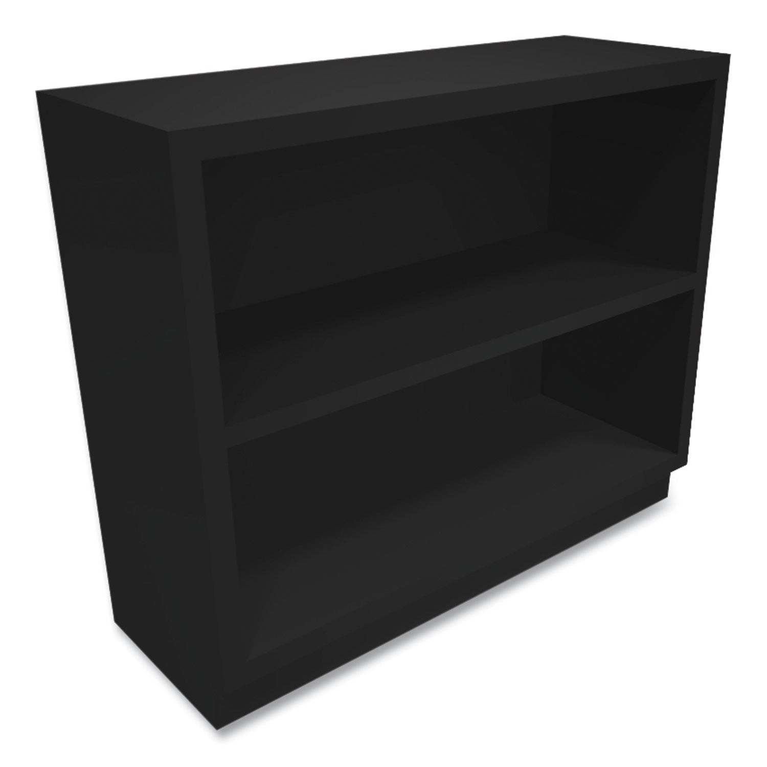 HON® Metal Bookcase, Two-Shelf, 34.5w x 12.63d x 29h, Black