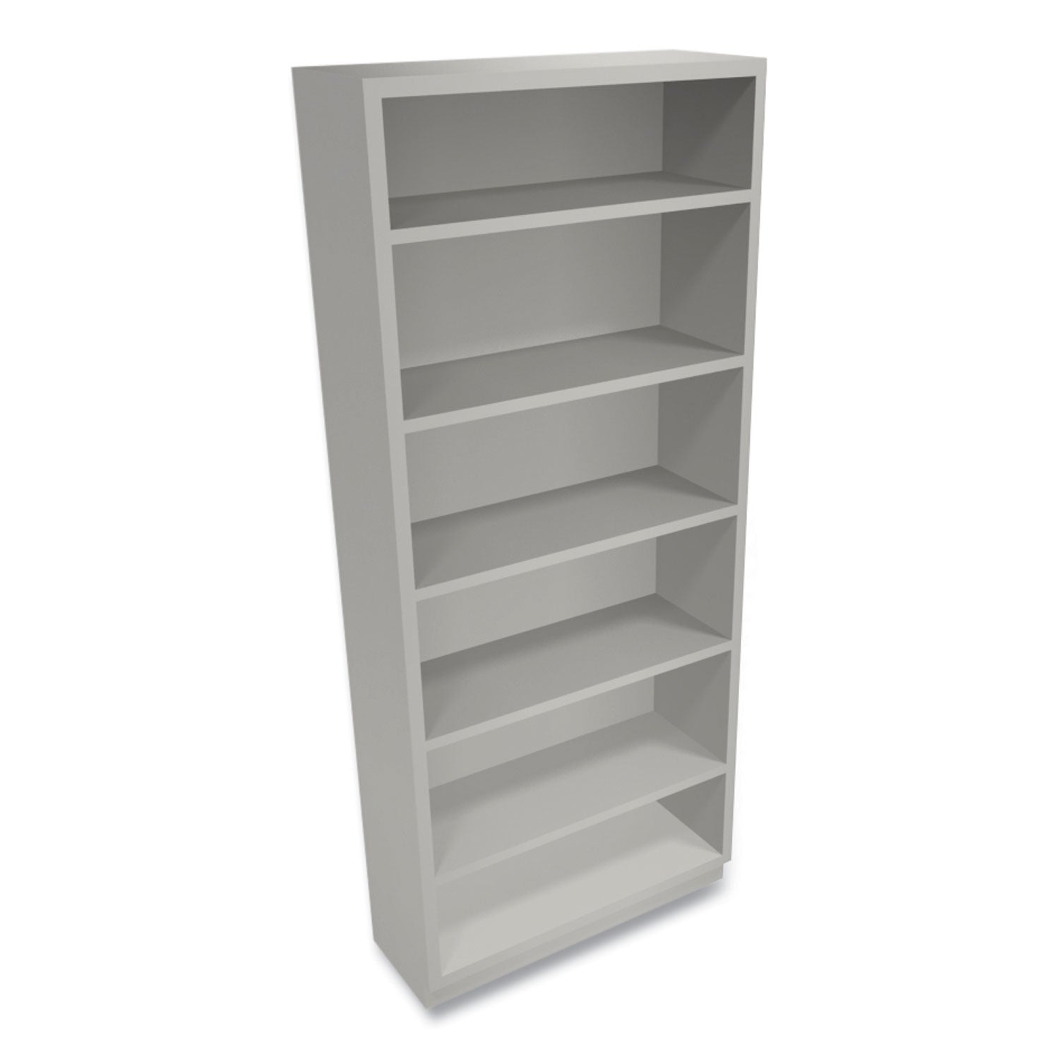 HON® Metal Bookcase, Six-Shelf, 34.5w x 12.63d x 81.13h, Light Gray
