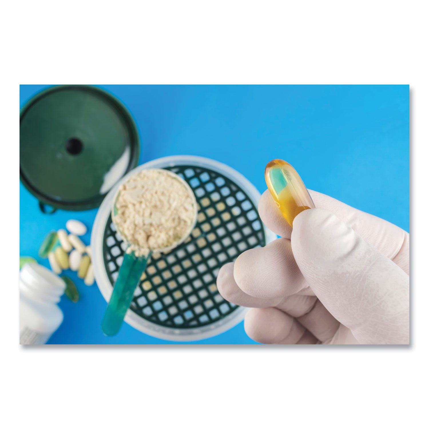 SemperCare® Latex Examination Gloves, Powder-Free, Large, Cream, 5 mil, 100/Box, 10 Boxes/Carton