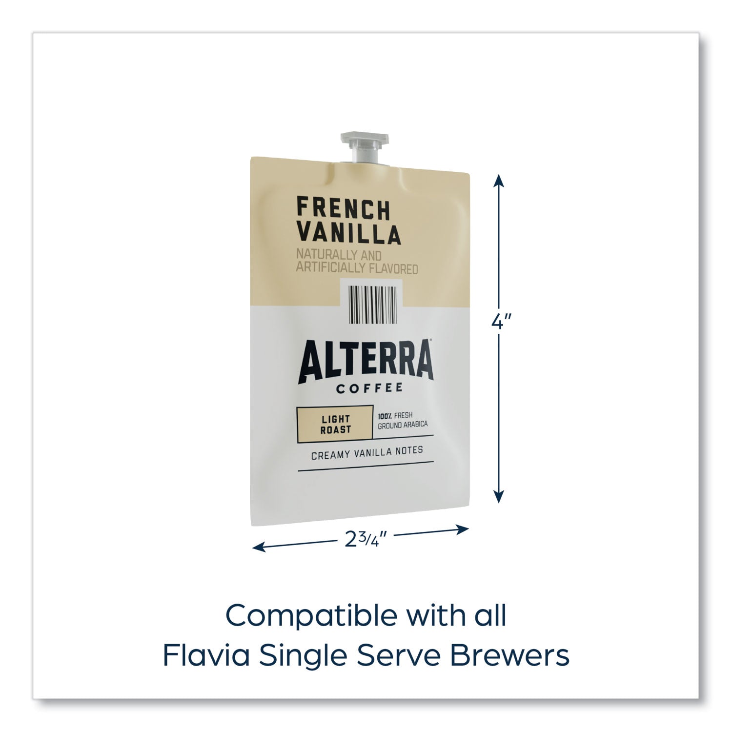FLAVIA® Alterra French Vanilla Coffee Freshpack, 100/Carton