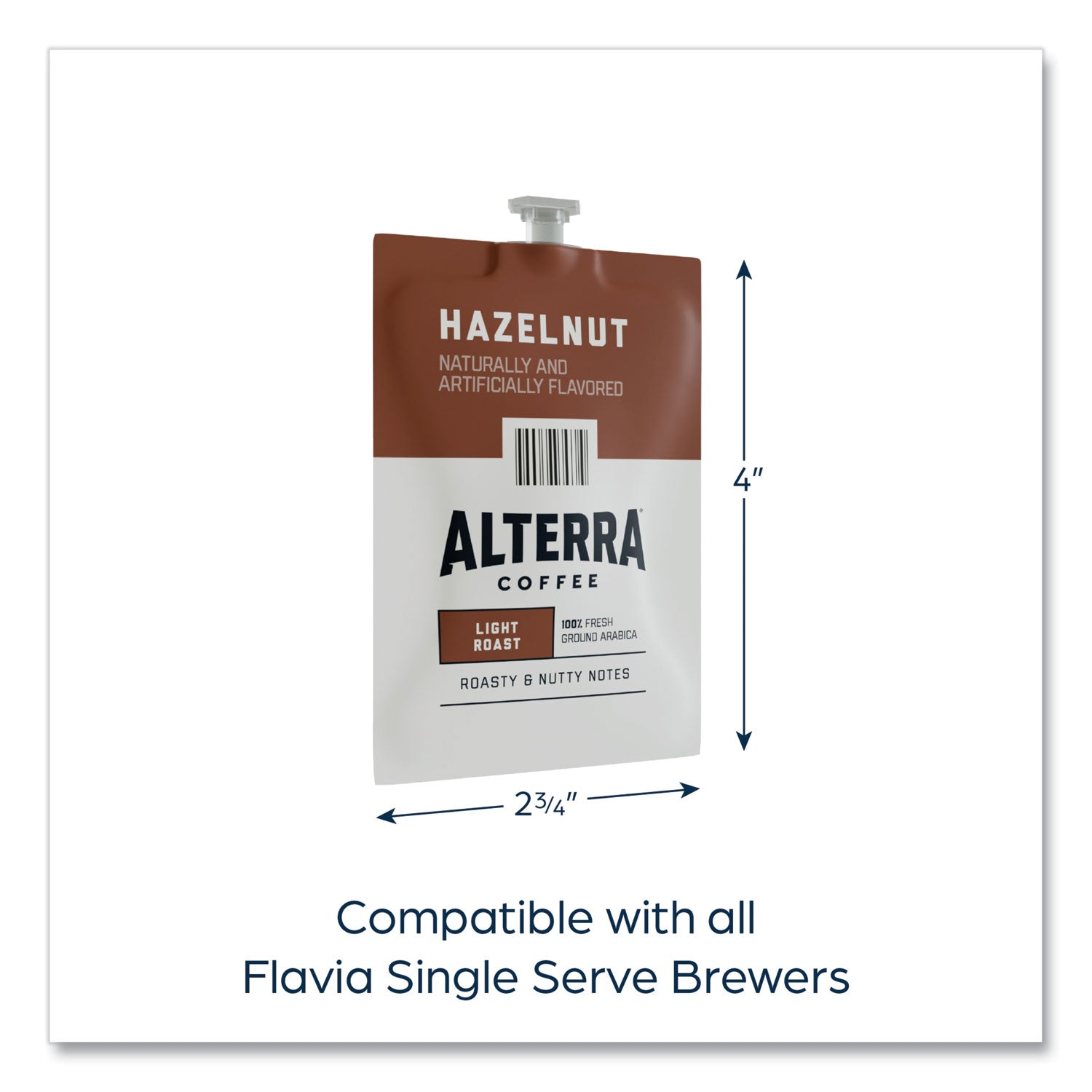 FLAVIA® Alterra Hazelnut Coffee Freshpack, 100/Carton