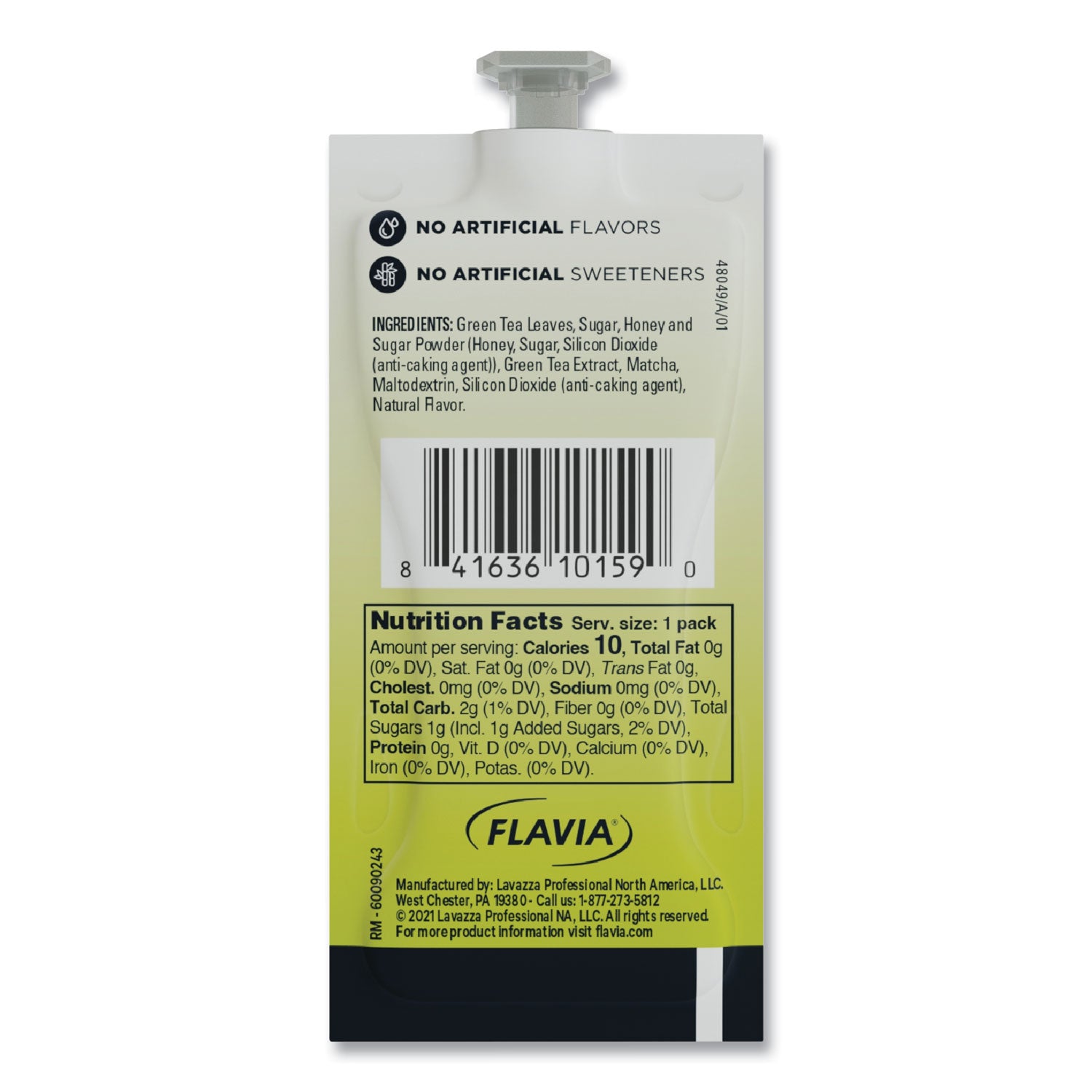 FLAVIA® The Bright Tea Co. Iced Green Tea with Honey Freshpack, 100/Carton