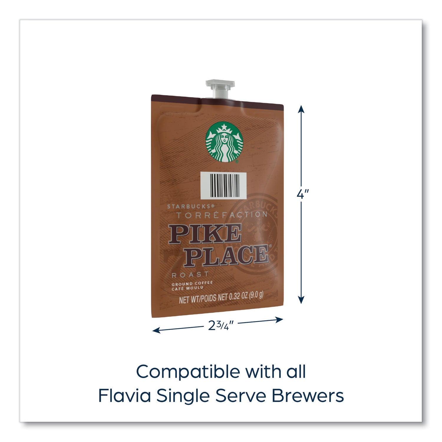 FLAVIA® Starbucks Pike Place Roast Coffee Freshpack, 76/Carton