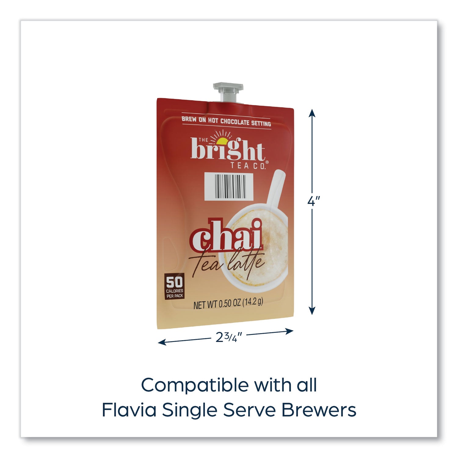 FLAVIA® The Bright Tea Co. Chai Tea Latte Freshpack, 72/Carton