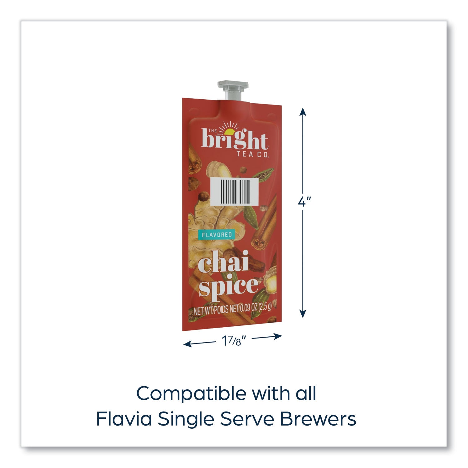 FLAVIA® The Bright Tea Co. Chai Spice Black Tea Freshpack, 100/Carton