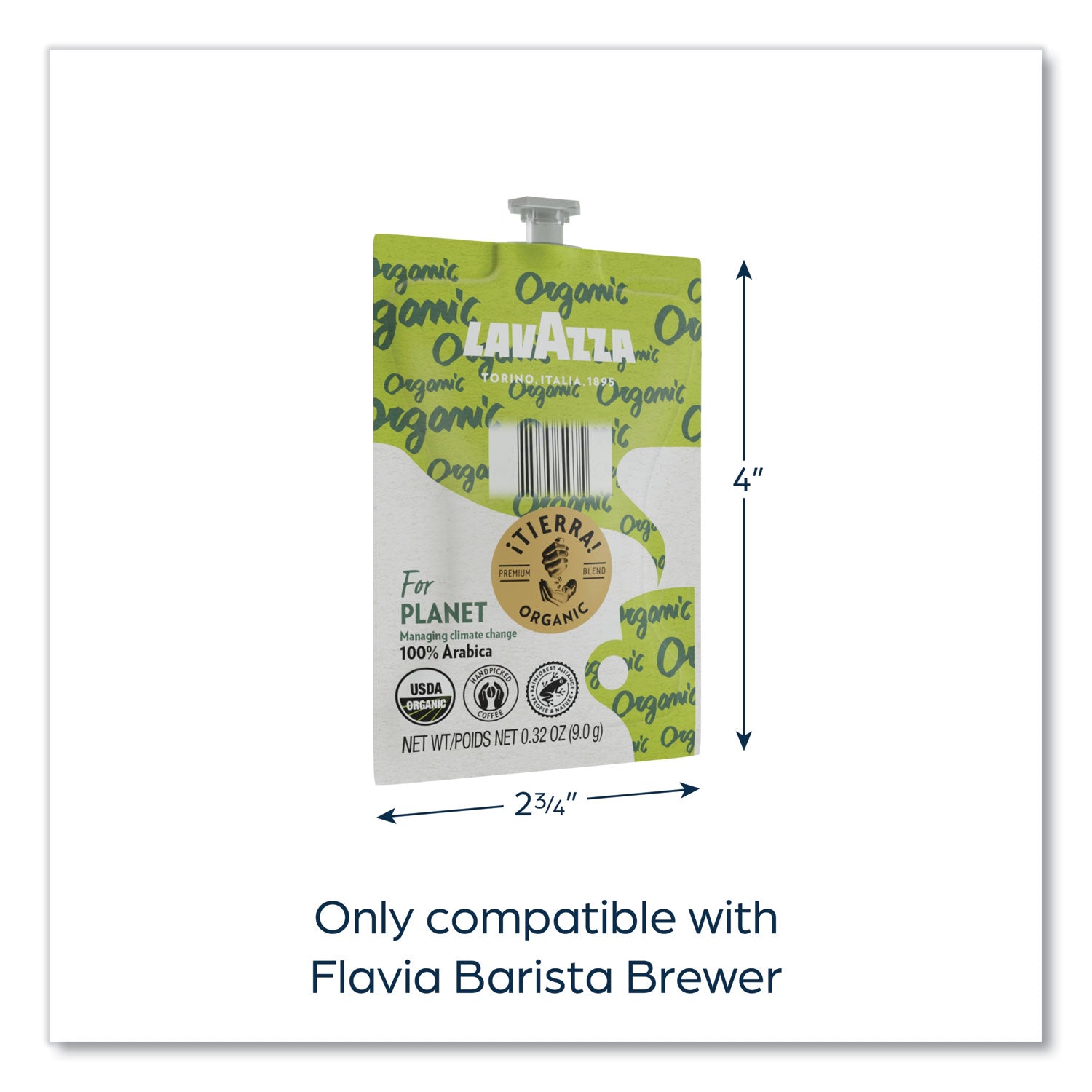 FLAVIA® Tierra Organic Coffee Freshpack, 76/Carton