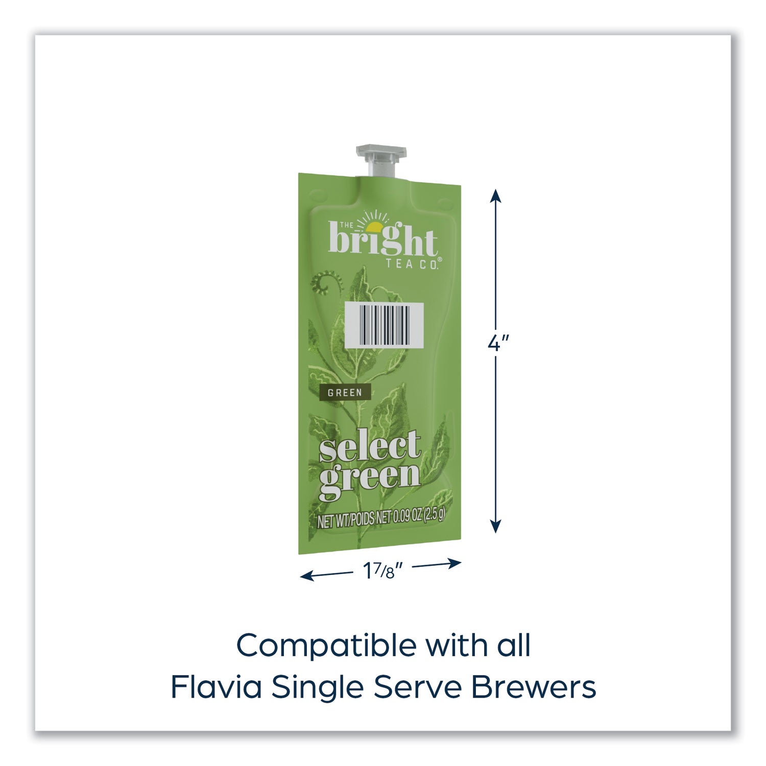 FLAVIA® The Bright Tea Co. Select Green Tea Freshpack, 100/Carton