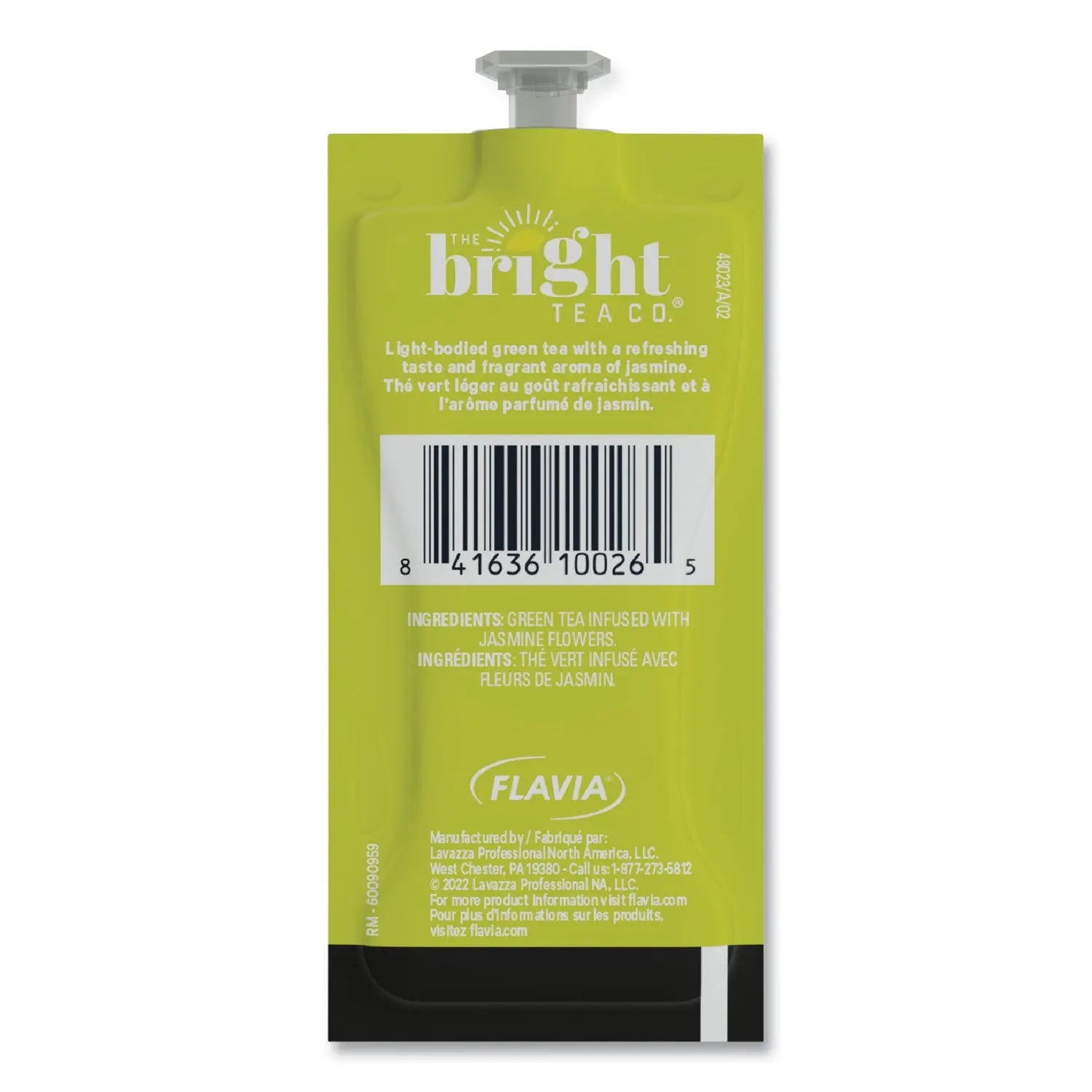 The Bright Tea Co. Green with Jasmine Tea Freshpack, Green with Jasmine, 0.07 oz Pouch, 100/Carton FLAVIA® Flipcost
