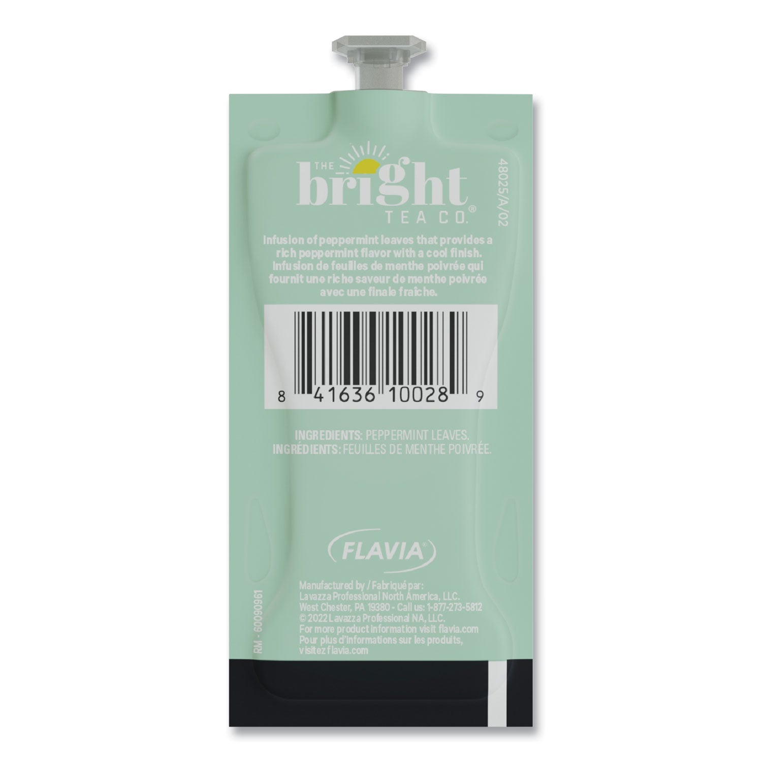 FLAVIA® The Bright Tea Co. Peppermint Herbal Tea Freshpack, 100/Carton