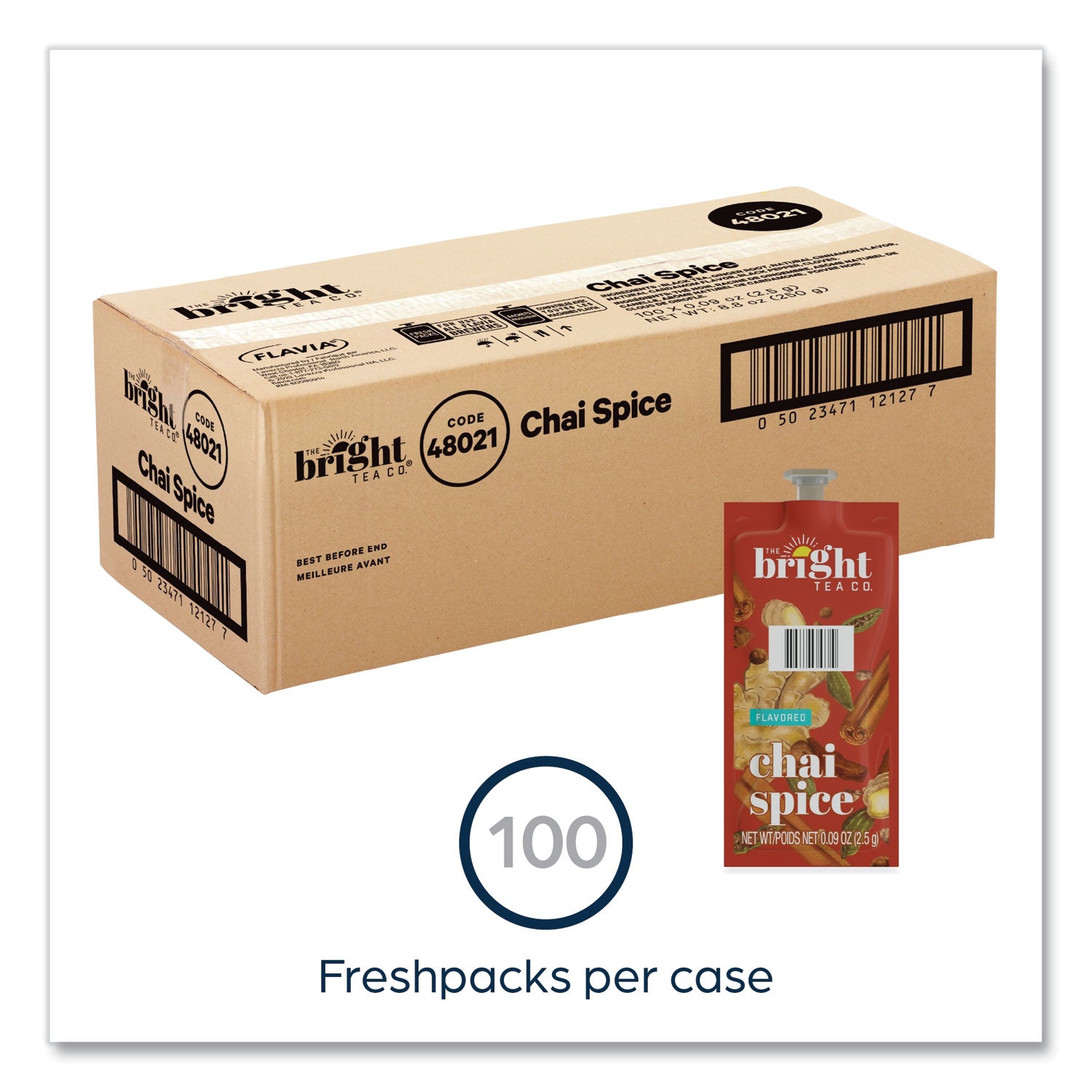 FLAVIA® The Bright Tea Co. Chai Spice Black Tea Freshpack, 100/Carton
