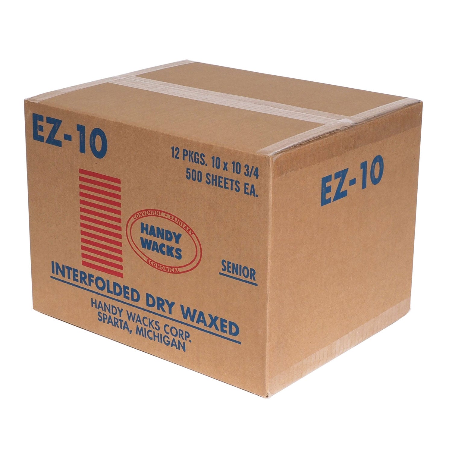 Handy Wacks© Interfolded Dry Waxed Paper Deli Sheets, 10.75 x 10, 500/Box, 12 Boxes/Carton