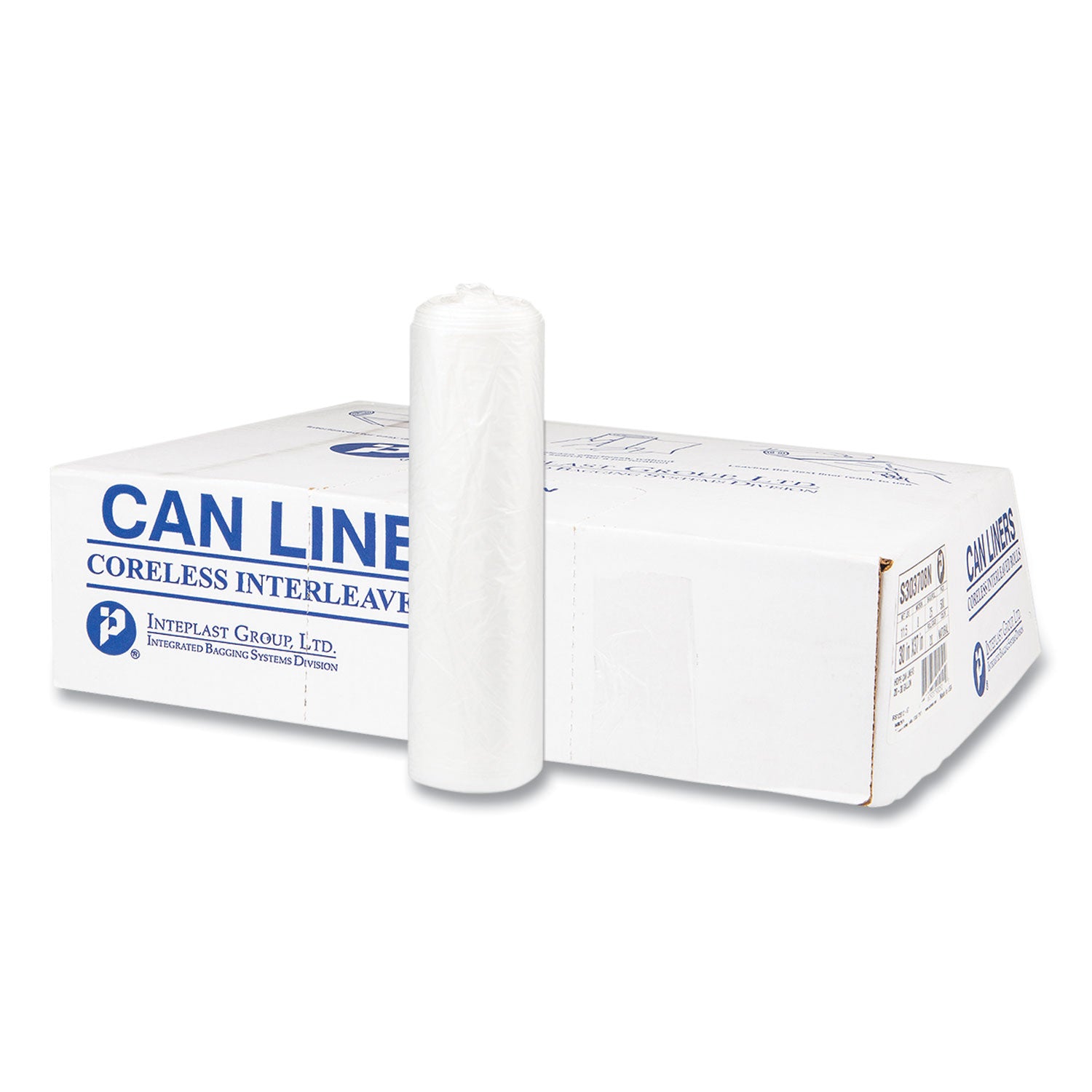 High-Density Commercial Can Liners, 33 gal, 17 mic, 33" x 40", Clear, Interleaved Roll, 25 Bags/Roll, 10 Rolls/Carton