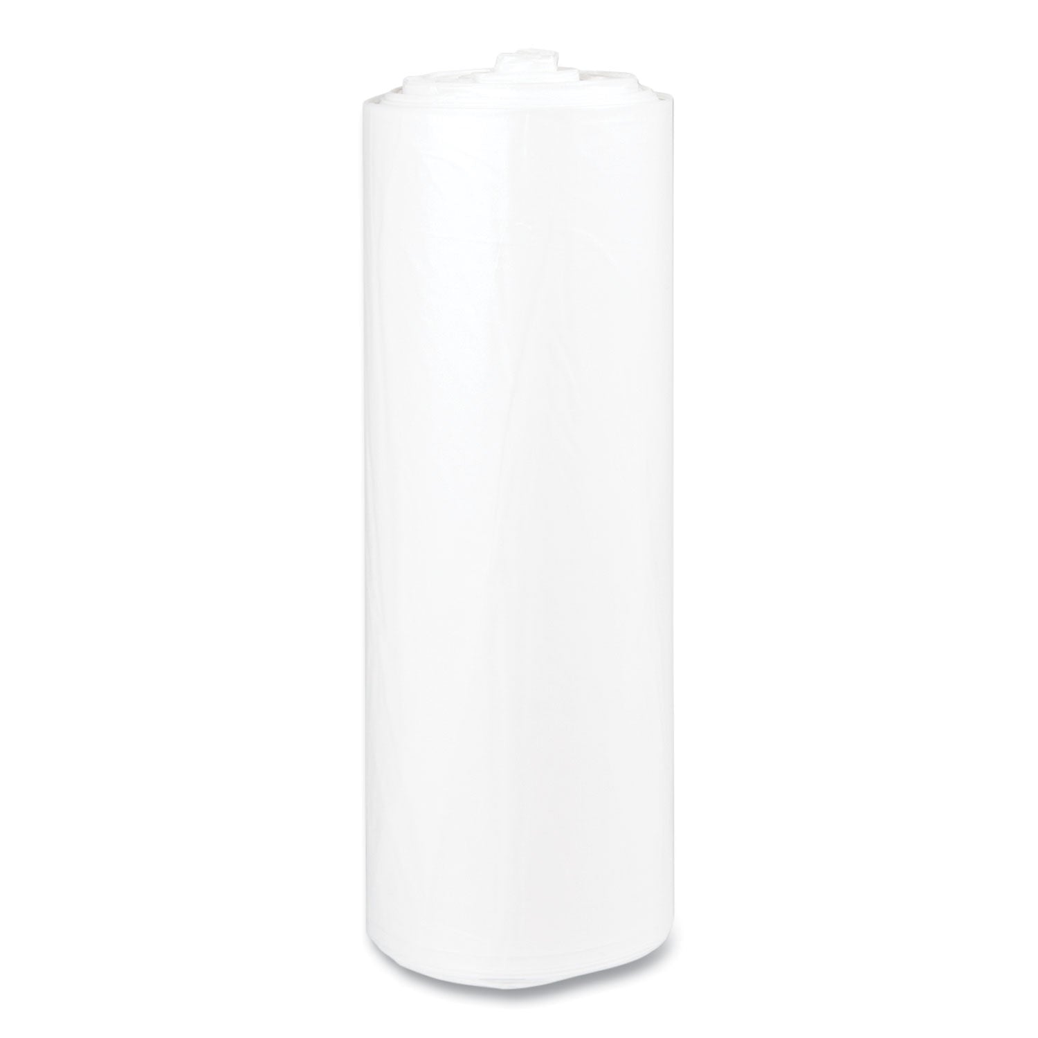 Inteplast Group High-Density Commercial Can Liners, 45 gal, 12 mic, 40" x 48", Clear, Interleaved Roll, 25 Bags/Roll, 10 Rolls/Carton