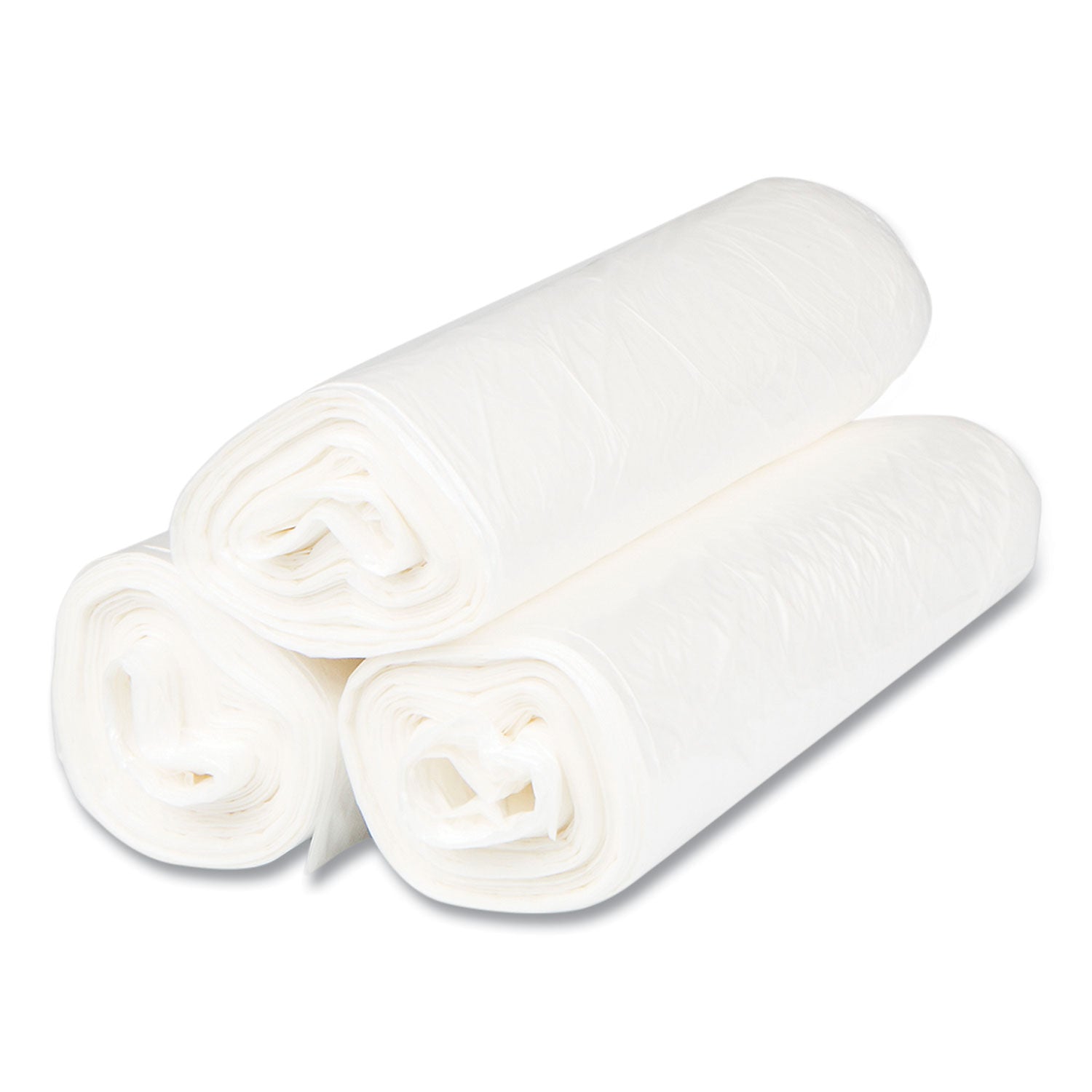 Inteplast Group High-Density Commercial Can Liners, 56 gal, 22 mic, 43" x 48", Natural, Interleaved Roll, 25 Bags/Roll, 8 Rolls/Carton