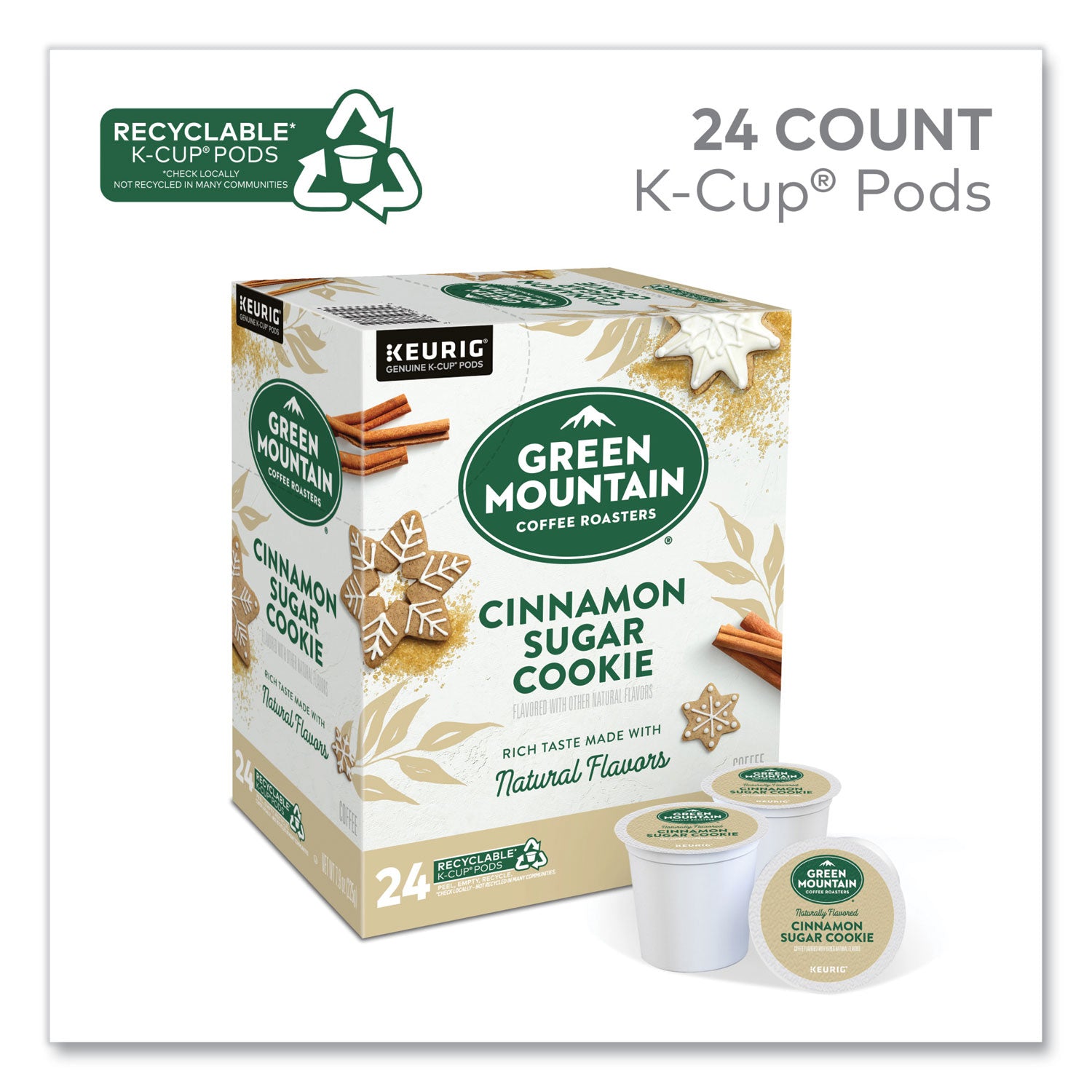 Green Mountain Coffee® Cinnamon Sugar Cookie Coffee K-Cups, 24/box
