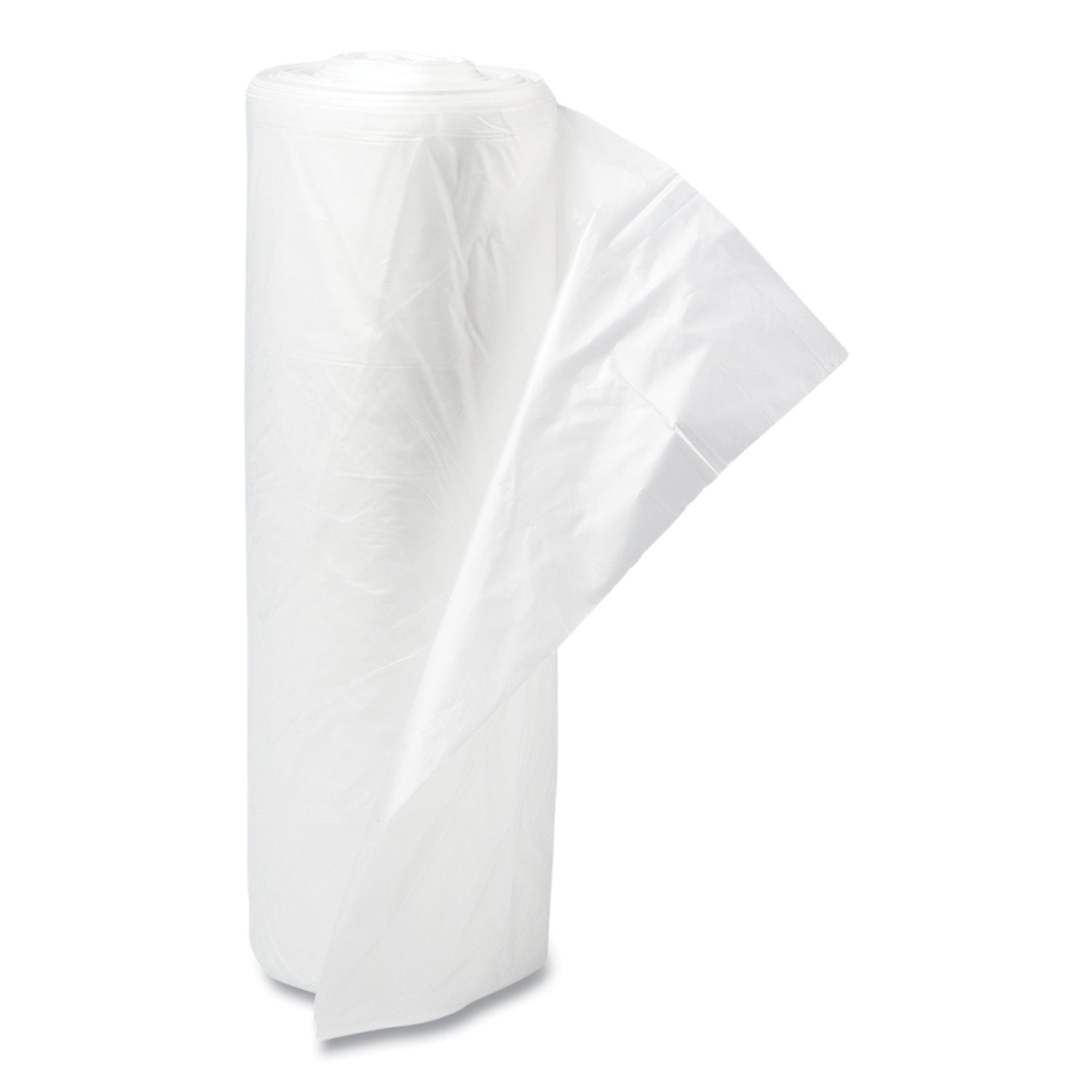 Inteplast Group Low-Density Commercial Can Liners, 16 gal, 0.35 mil, 24" x 33", Clear, Perforated Roll, 50 Bags/Roll, 20 Rolls/Carton