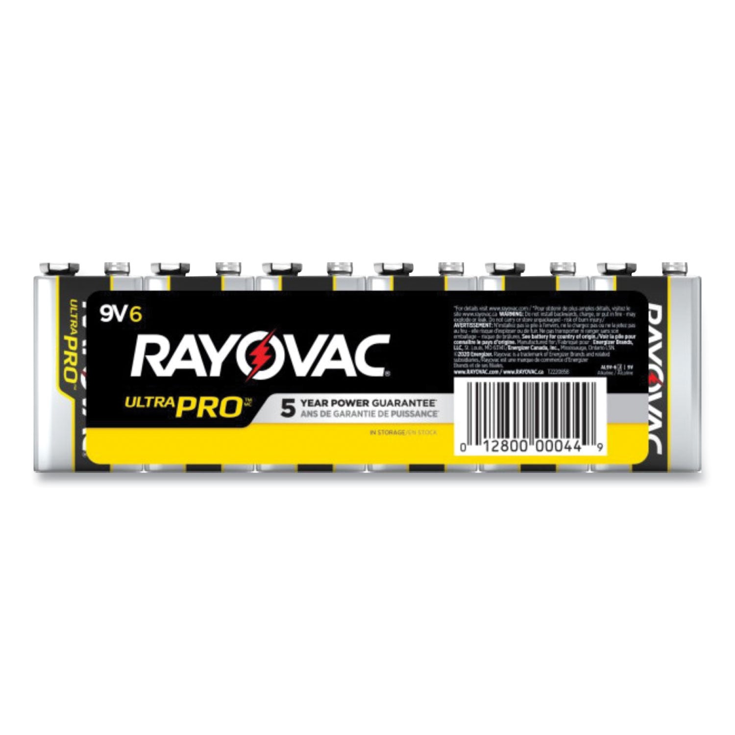 Rayovac® Ultra Pro Alkaline 9v Batteries, 6/pack