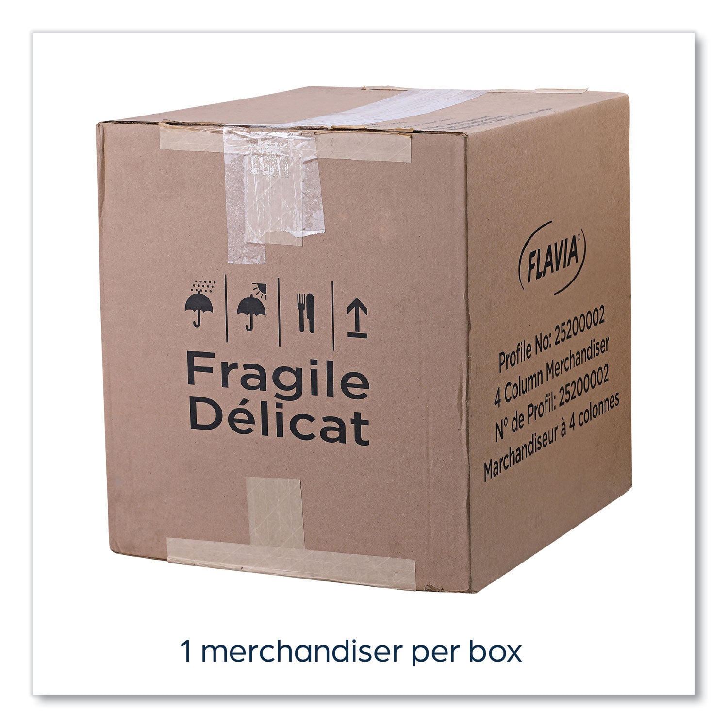 FLAVIA® Four Column Merchandiser, 12 Compartments, 15.2 x 17.2 x 16.3, Black