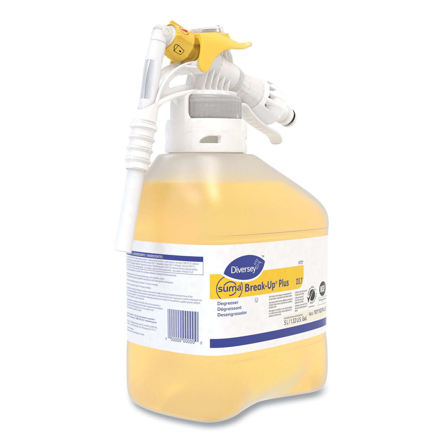 Diversey™ Suma Break-Up Plus Solvent Free Cleaner Degreaser, Surfactant Scent, 5 L Bottle