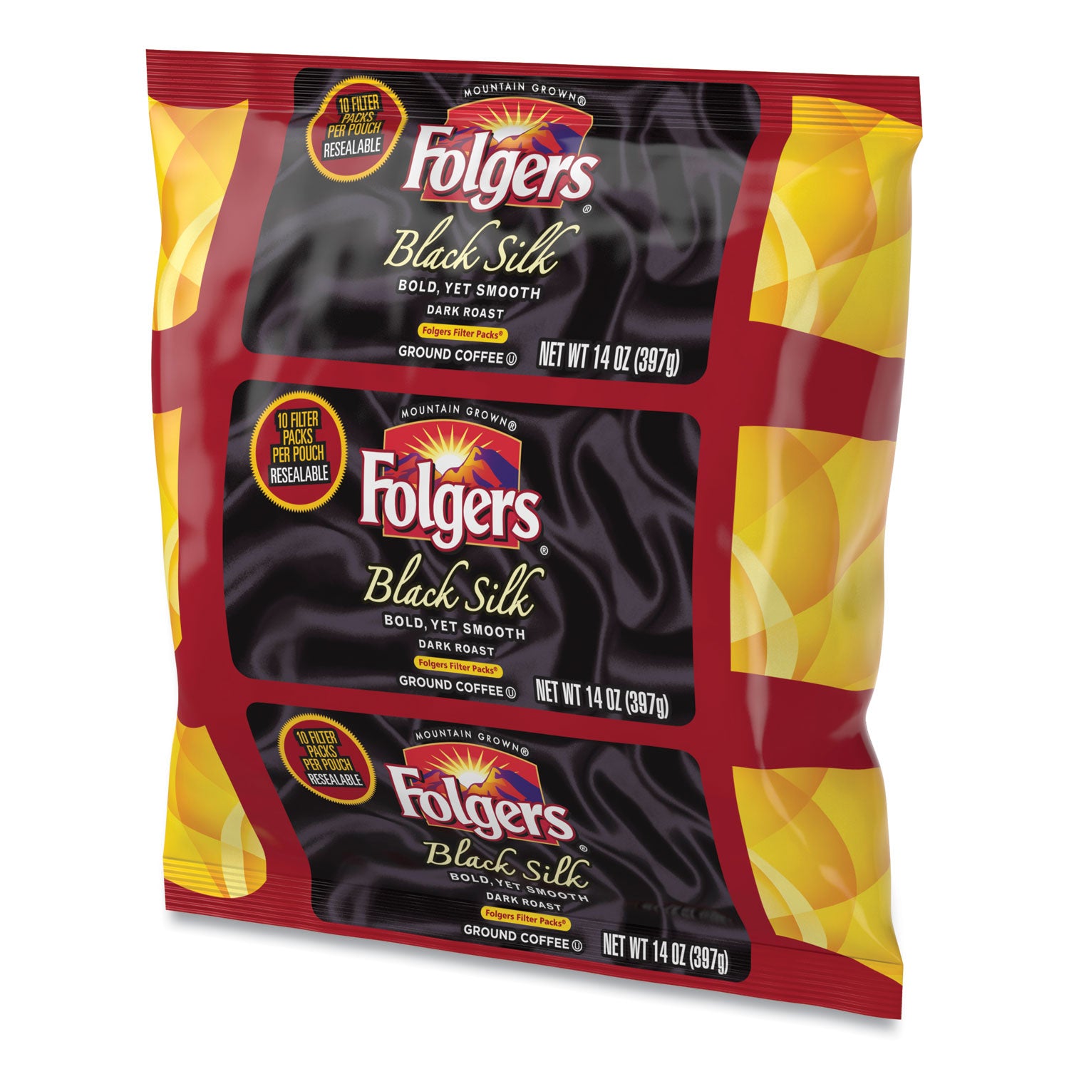 Folgers® Coffee Filter Packs, Black Silk, 1.4 Oz Pack, 40packs/carton
