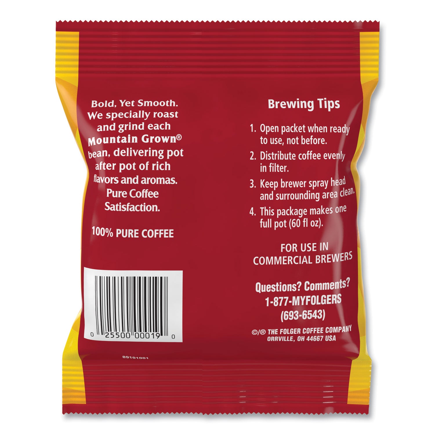 Folgers® Coffee, Black Silk, 1.4 Oz Packet, 42/carton