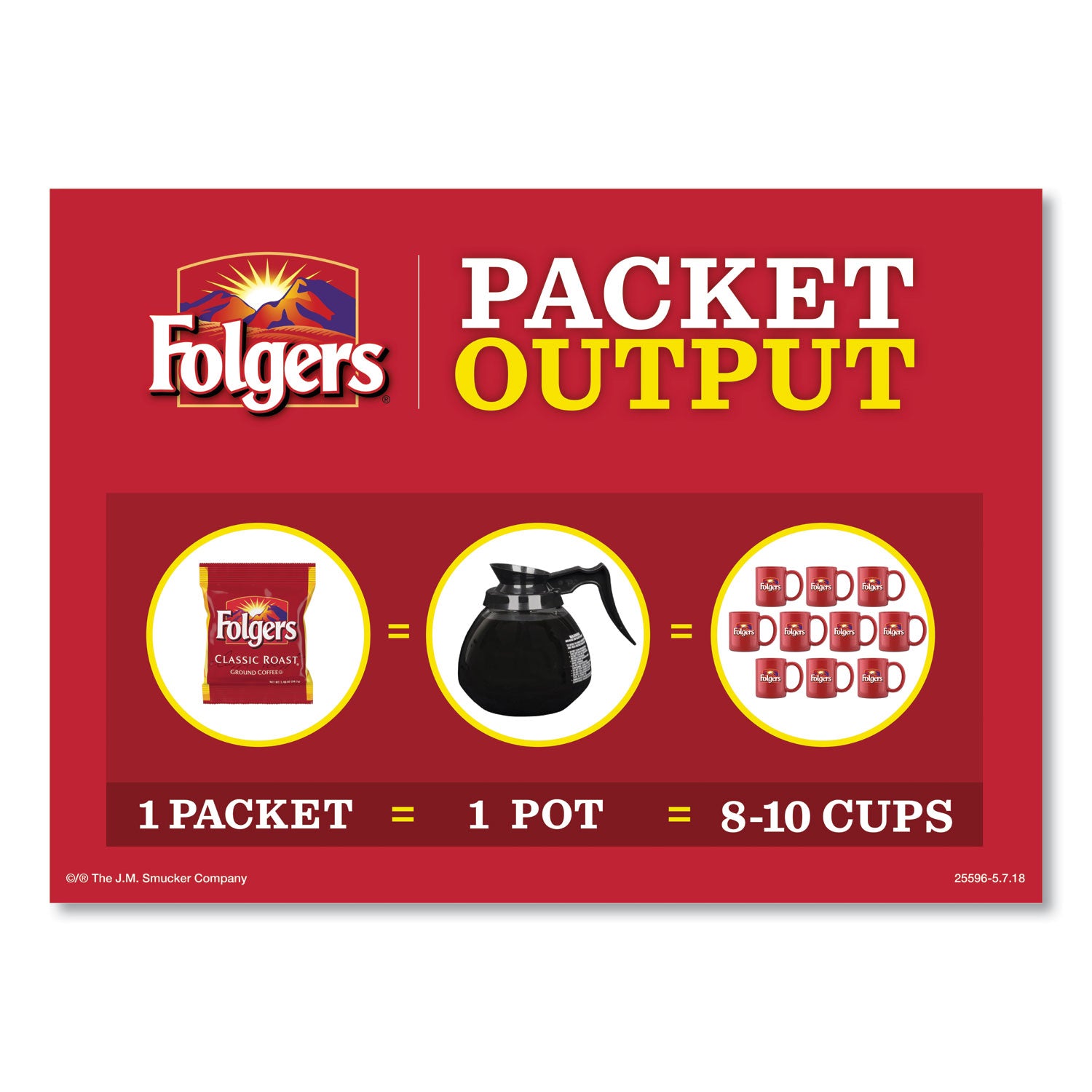 Folgers® Coffee, Black Silk, 1.4 Oz Packet, 42/carton