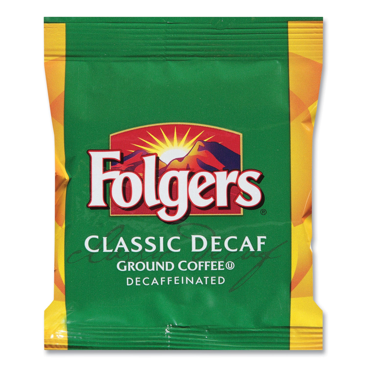 Folgers® Ground Coffee, Fraction Pack, Classic Roast Decaf, 1.5oz, 42/carton