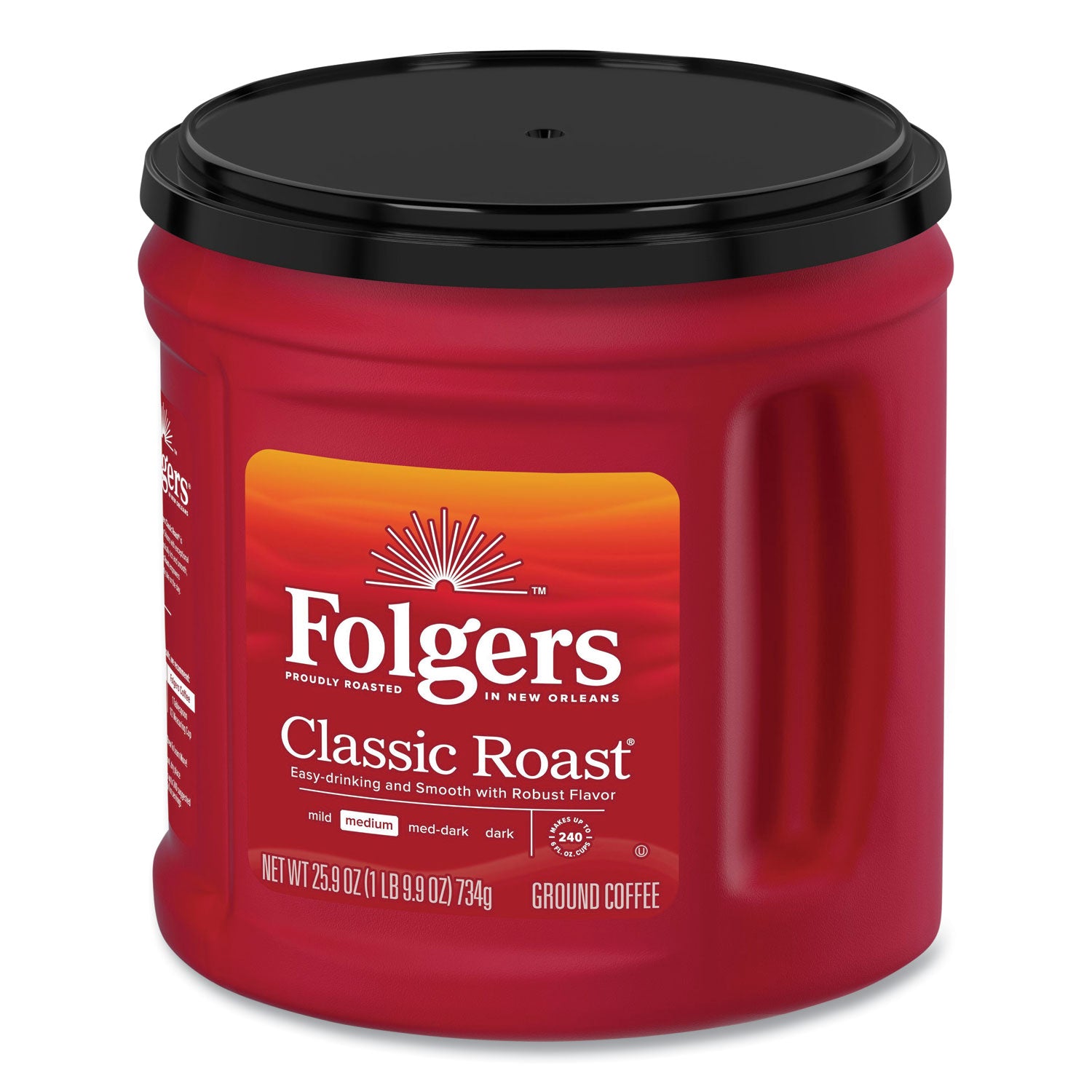 Folgers® Coffee, Classic Roast, Ground, 25.9 Oz Canister, 6/carton