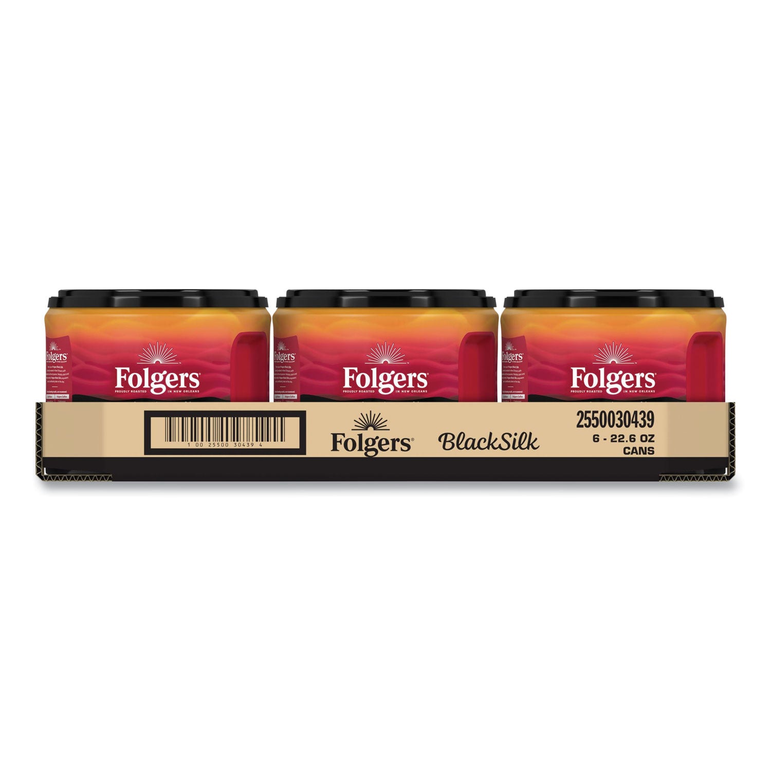 Folgers® Coffee, Black Silk, 22.6 Oz Canister, 6/carton