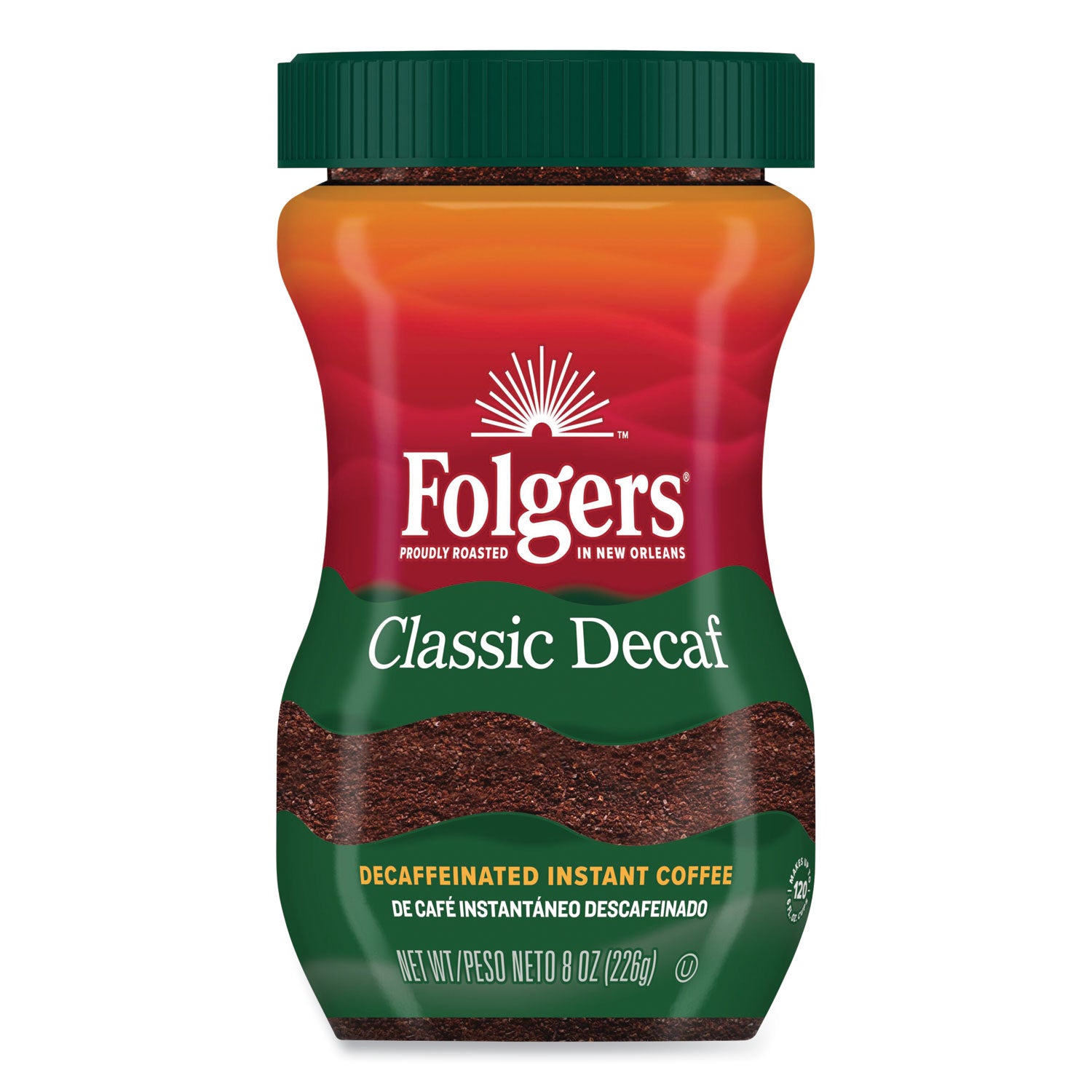Folgers® Instant Coffee Crystals, Classic Decaf, 8 oz