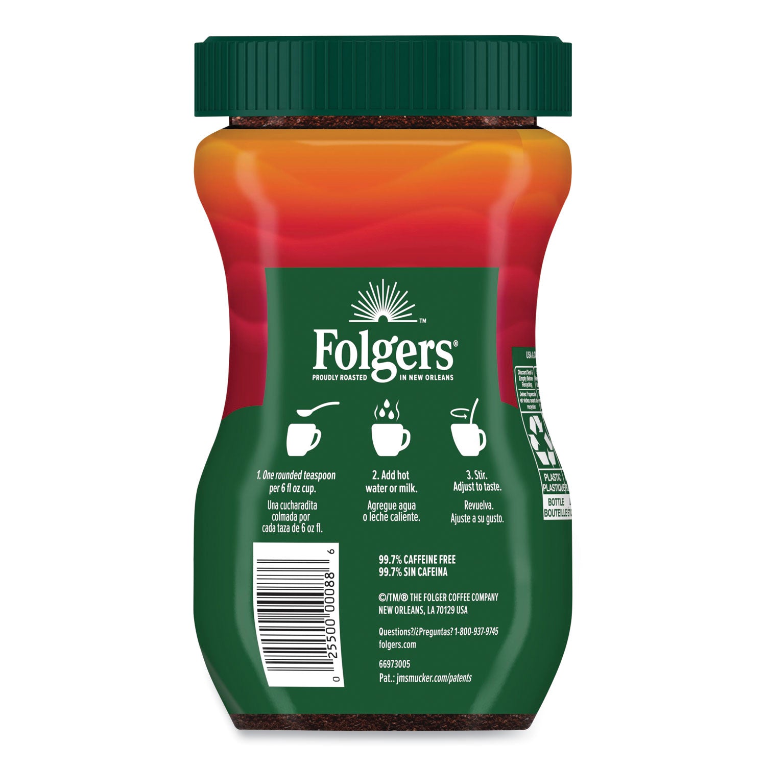 Folgers® Instant Coffee Crystals, Classic Decaf, 8 oz