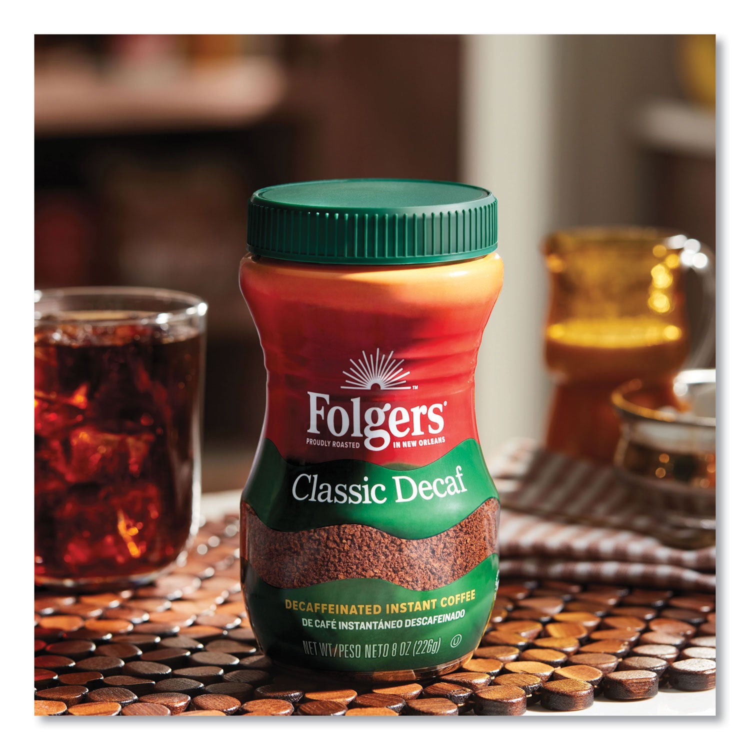 Folgers® Instant Coffee Crystals, Classic Decaf, 8 oz